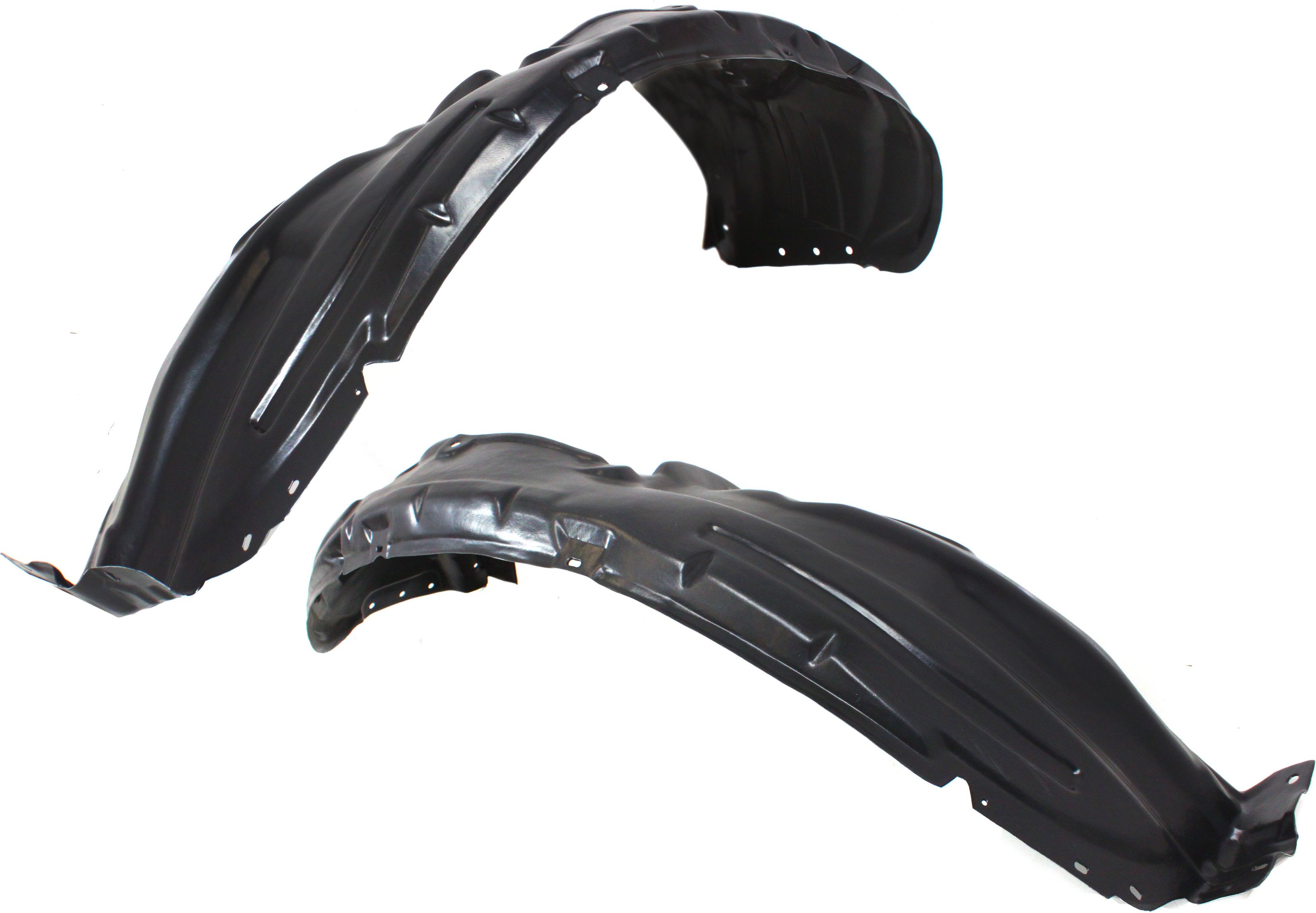 Front Fender Liner Pair/Set for 2009-2010 Nissan Murano, Right (Passenger) and Left (Driver) Inner, Replacement