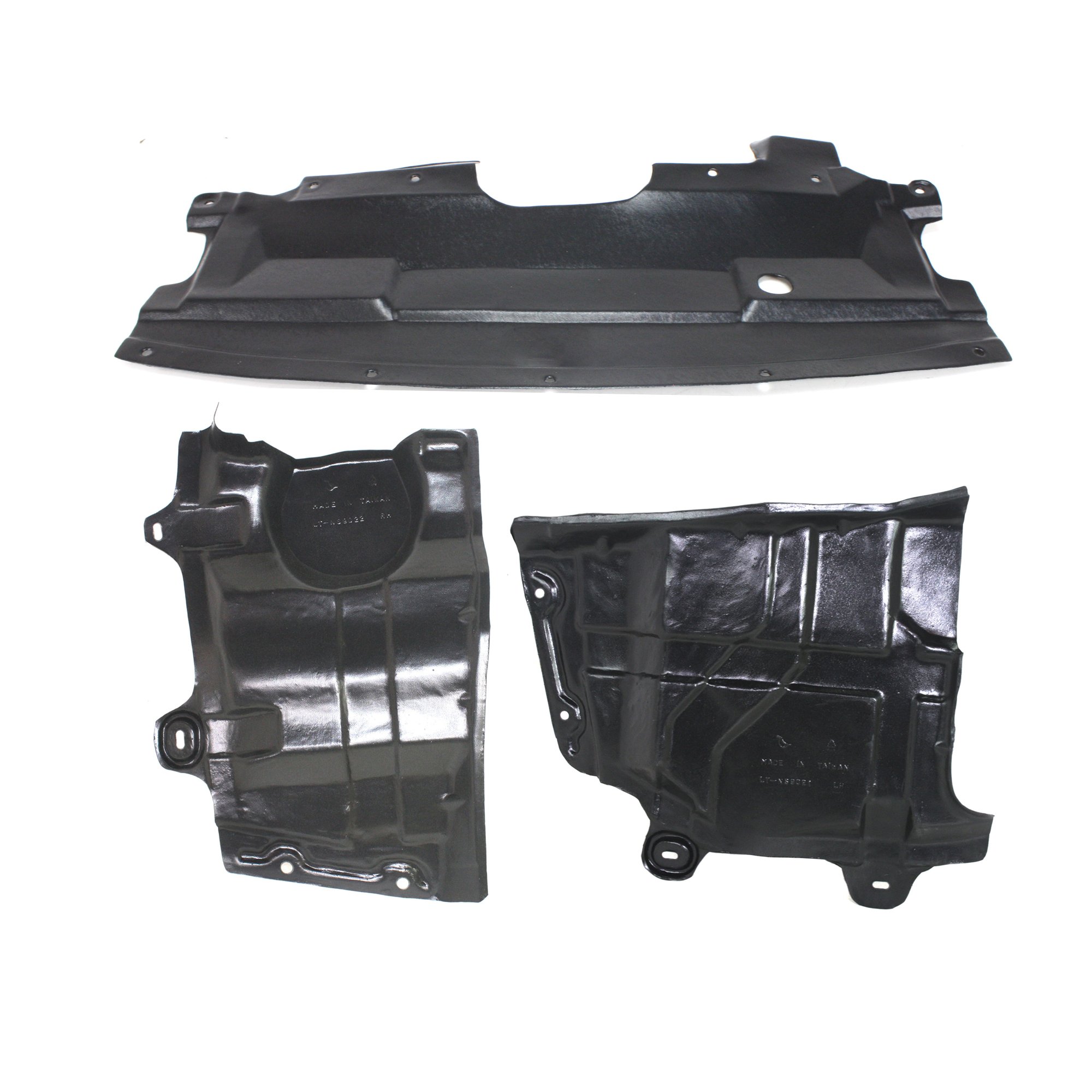 Engine Splash Shield for Nissan Altima 2002-2006 / Maxima 2004-2008, 3-Piece Set, Replacement Set