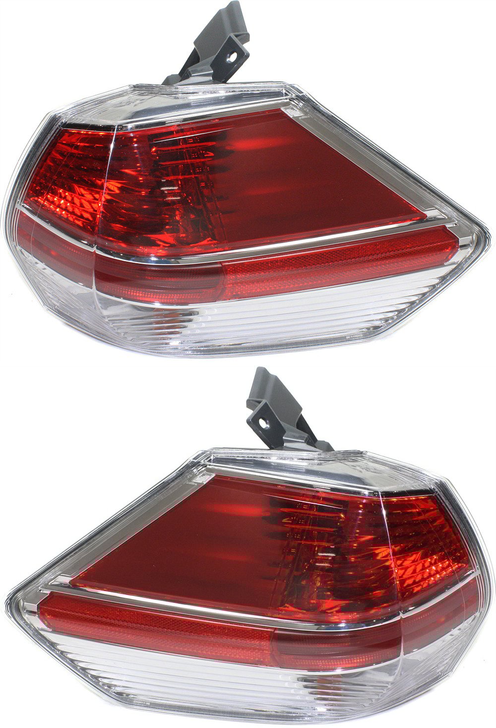 Tail Light Assembly Pair/Set for Nissan Rogue 2014-2016, Includes Right (Passenger) and Left (Driver) Outer Assemblies, Suitable for Vehicles Built in Korea/USA, Replacement