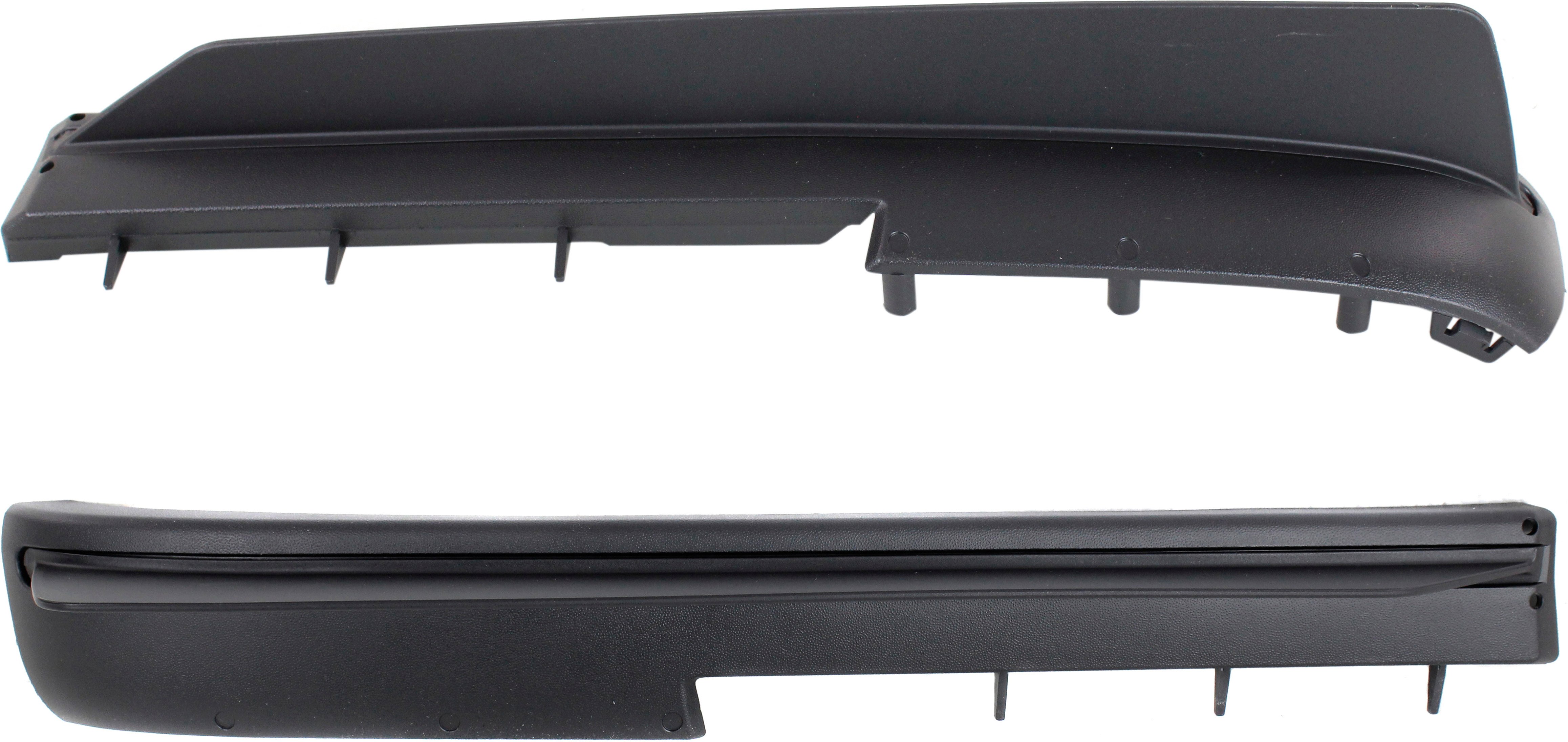 Front Bumper Molding Pair/Set for Porsche Cayenne, 2011-2018, Right (Passenger) and Left (Driver) Side Spoiler, Textured Black, with Wheel Opening Moldings Replacement
