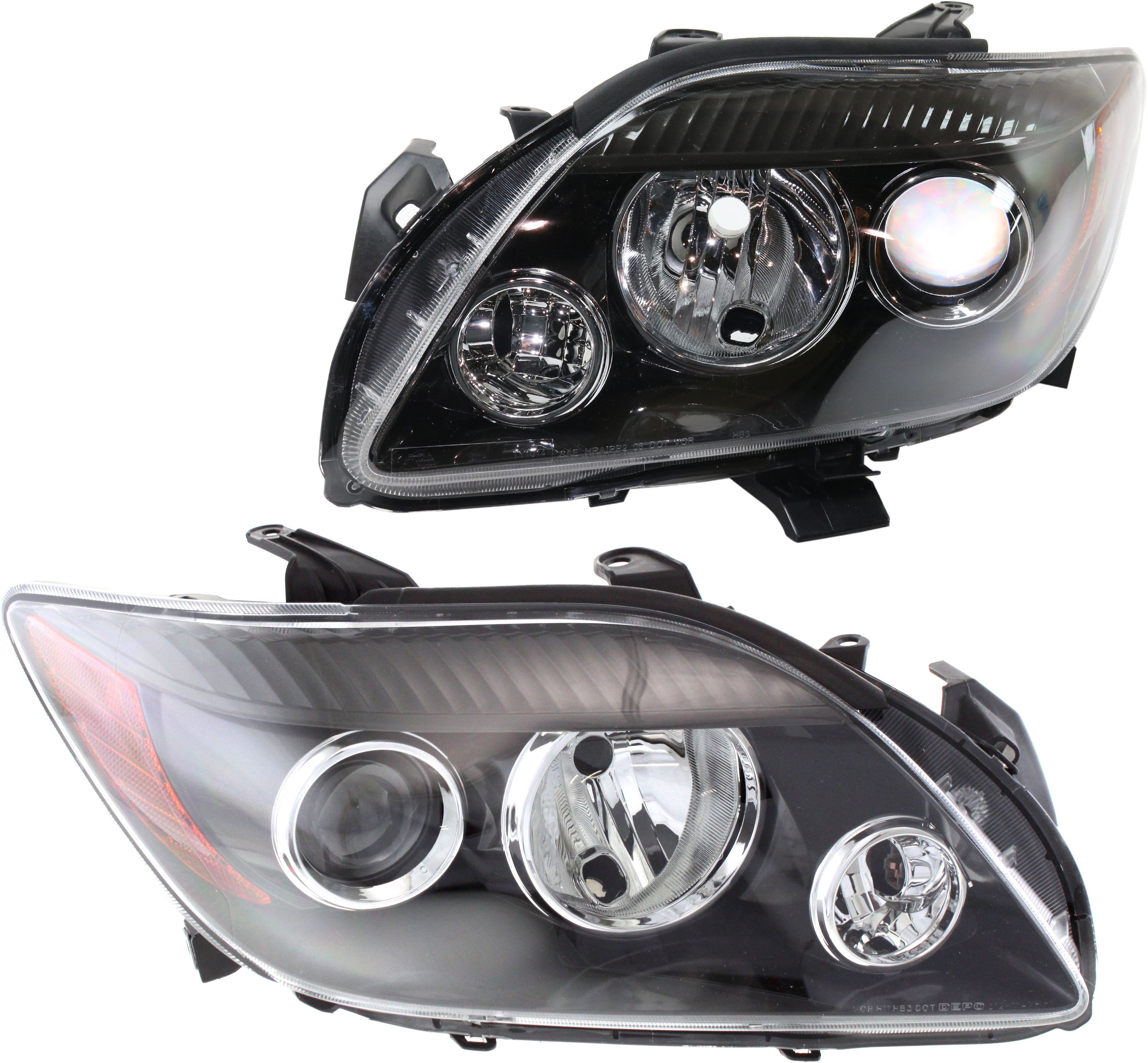 Headlight Pair/Set for 2008-2010 TC, Right (Passenger) and Left (Driver), Lens and Housing, Without Base Package Replacement