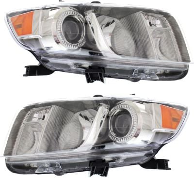 Headlight Lens and Housing Pair/Set for 2011-2015 XB, Right (Passenger) and Left (Driver) Replacement