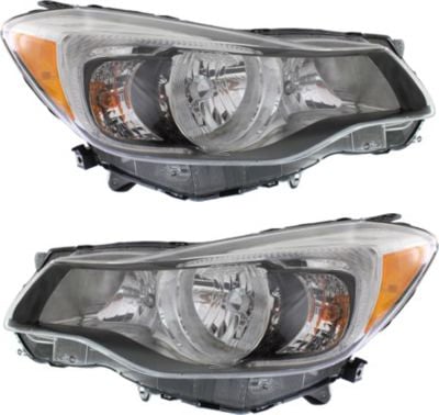 Headlight Pair/Set for Subaru Impreza (2012-2013) and XV Crosstrek (2013-2014): Right (Passenger) and Left (Driver) Replacement Lights