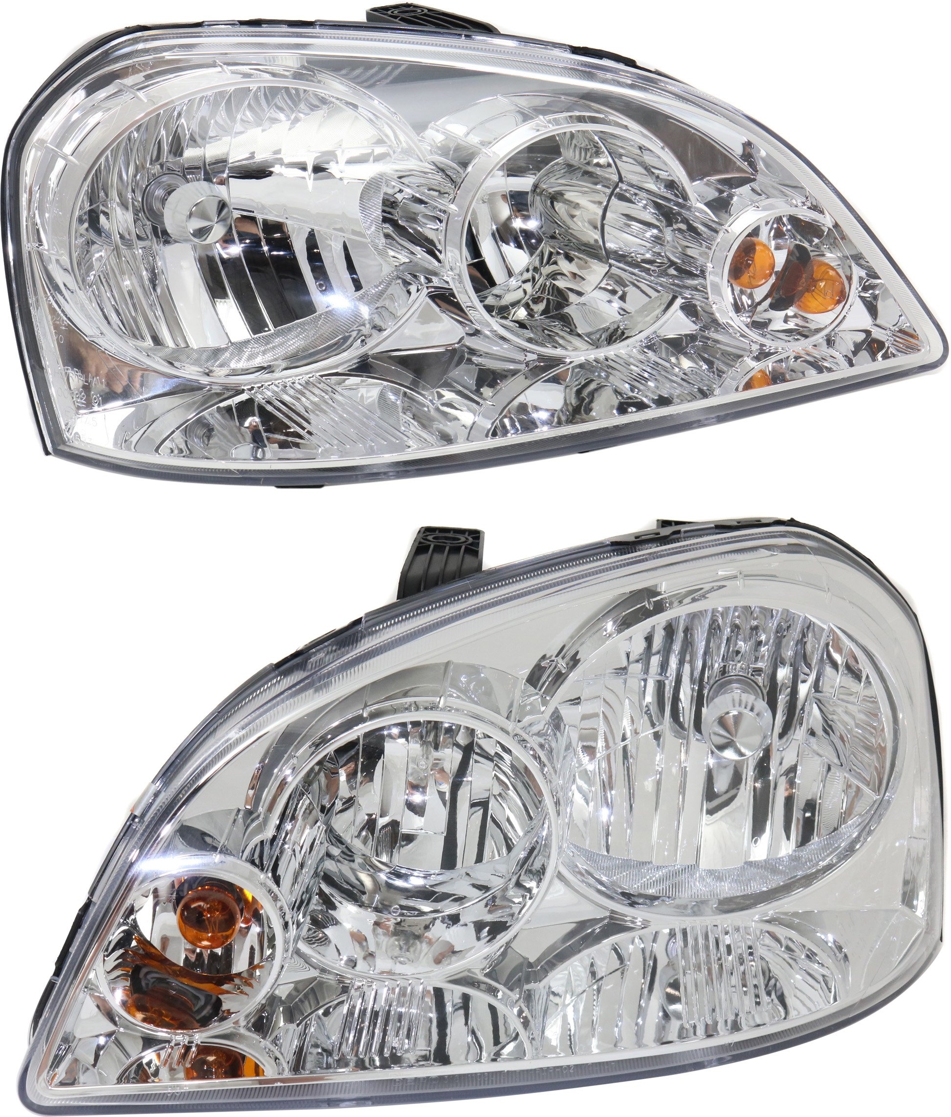 Headlight Assembly for Suzuki Forenza 2005-2008, Halogen, Right (Passenger) and Left (Driver), Replacement Pair/Set