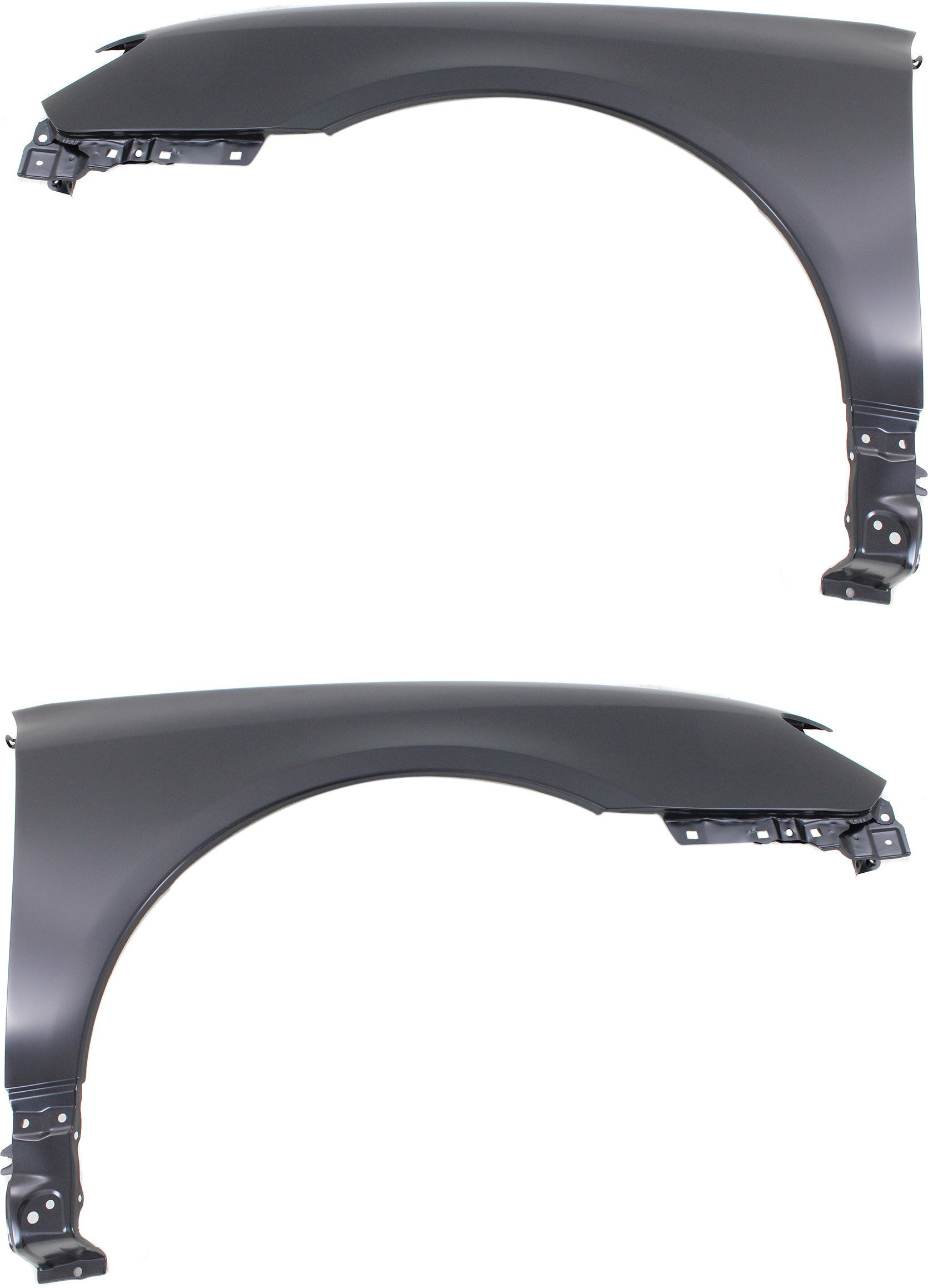 Front Fender Pair/Set for 2006-2007 Subaru Impreza Wagon, Right (Passenger) and Left (Driver), Steel, Primed (Ready to Paint), without Signal Light Hole, Replacement