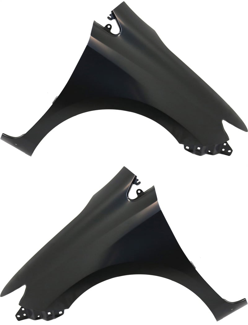 Front Fender Pair/Set for Scion IM 2016-2016/COROLLA IM 2017-2018, Right (Passenger) and Left (Driver), Primed (Ready to Paint), Steel, without Side Marker Light Holes, with Molding Holes, Replacement