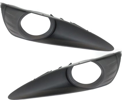 Front Fog Light Molding Pair/Set for Toyota Matrix 2009-2014, Right (Passenger) and Left (Driver), Primed (Ready to Paint) Replacement