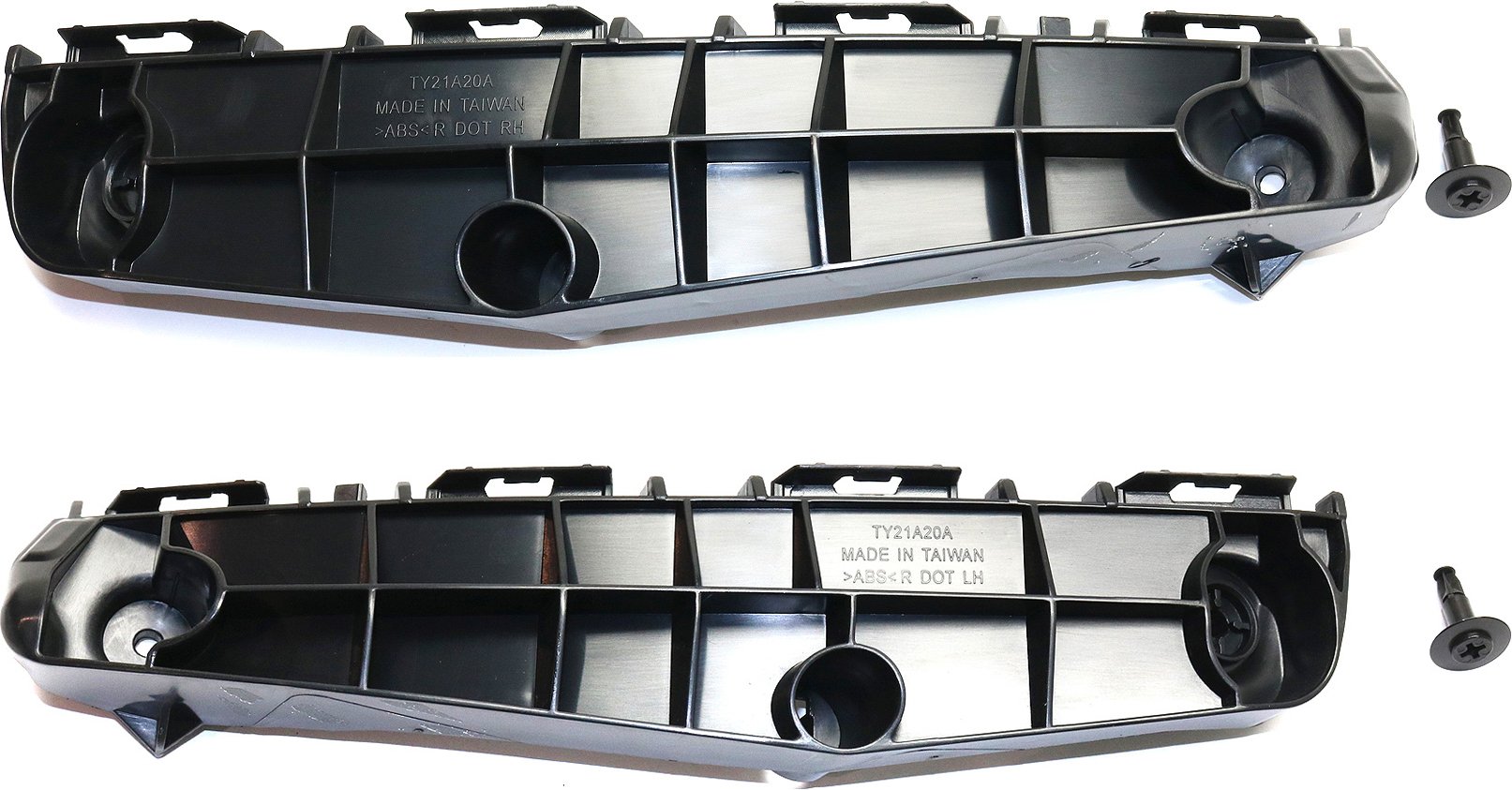 Pair/Set - Front Bumper Support for Toyota Prius 2016-2022, Right (Passenger) and Left (Driver), Plastic, Replacement Set