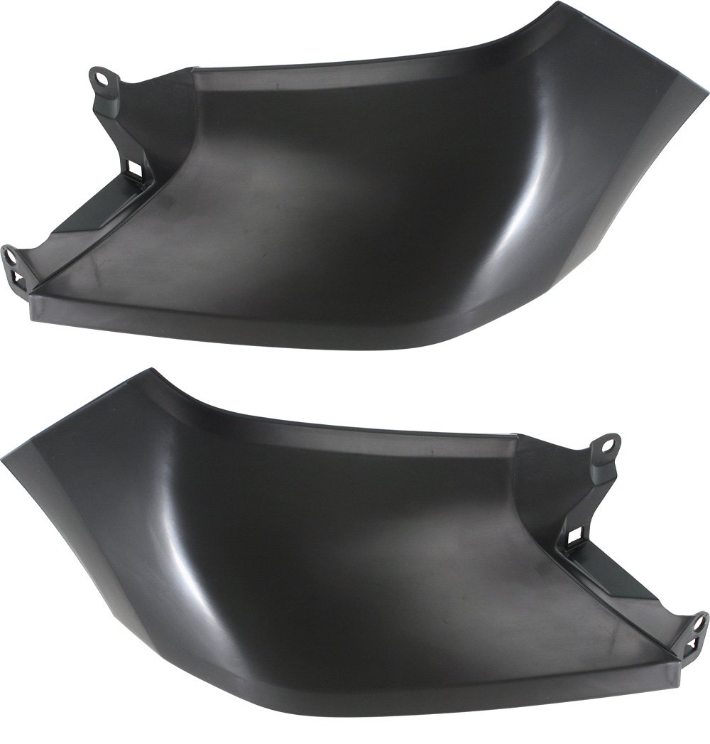 Front Fender Filler Pair/Set for Toyota Tundra 2014-2021, Right (Passenger) and Left (Driver), Painted Black, Plastic Replacement