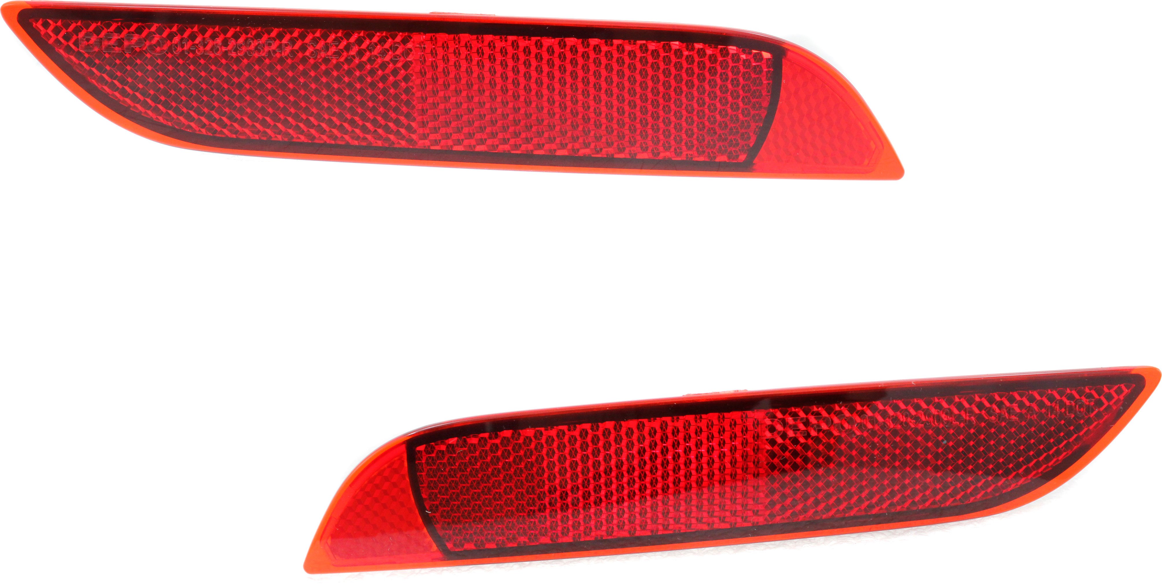Rear Bumper Reflector Light Pair/Set for Toyota Scion iM 2016-2016 / Corolla iM 2017-2018, Right (Passenger) and Left (Driver), Replacement