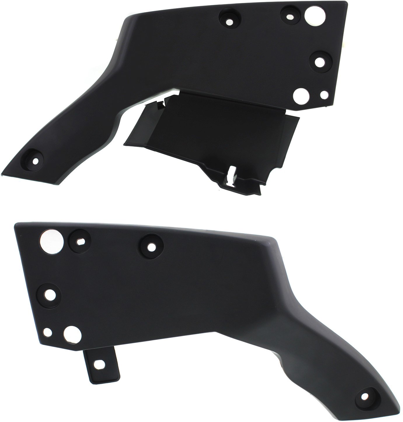 Pair/Set - Rear Lower Valance for Toyota Prius 2010-2015, Plug-in 2012-2015, Right (Passenger) and Left (Driver) Lower Side Spoilers Set, 2-Piece Textured Side Spoiler Replacement