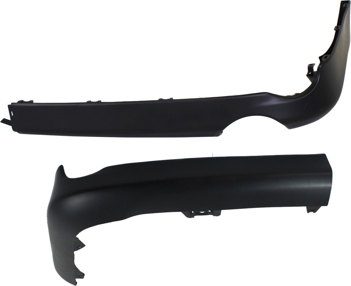 Rear Lower Valance Pair/Set for 2009-2010 Toyota Corolla, Right (Passenger) and Left (Driver), Spoiler, Primed (Ready to Paint) Replacement