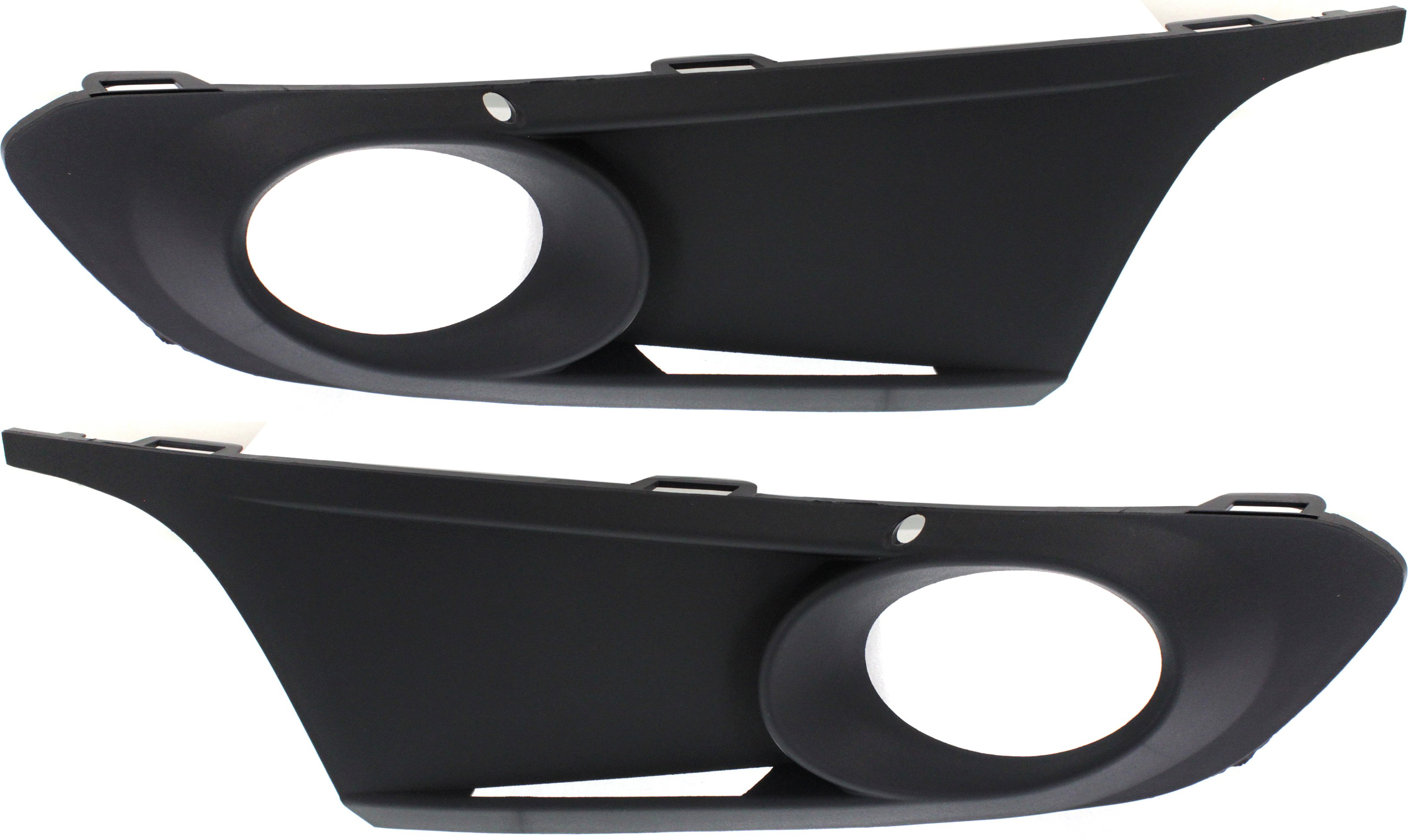 Front Fog Light Molding Pair/Set for Volkswagen Jetta Sedan 2011-2014, Right (Passenger) and Left (Driver), Paint to Match, Replacement