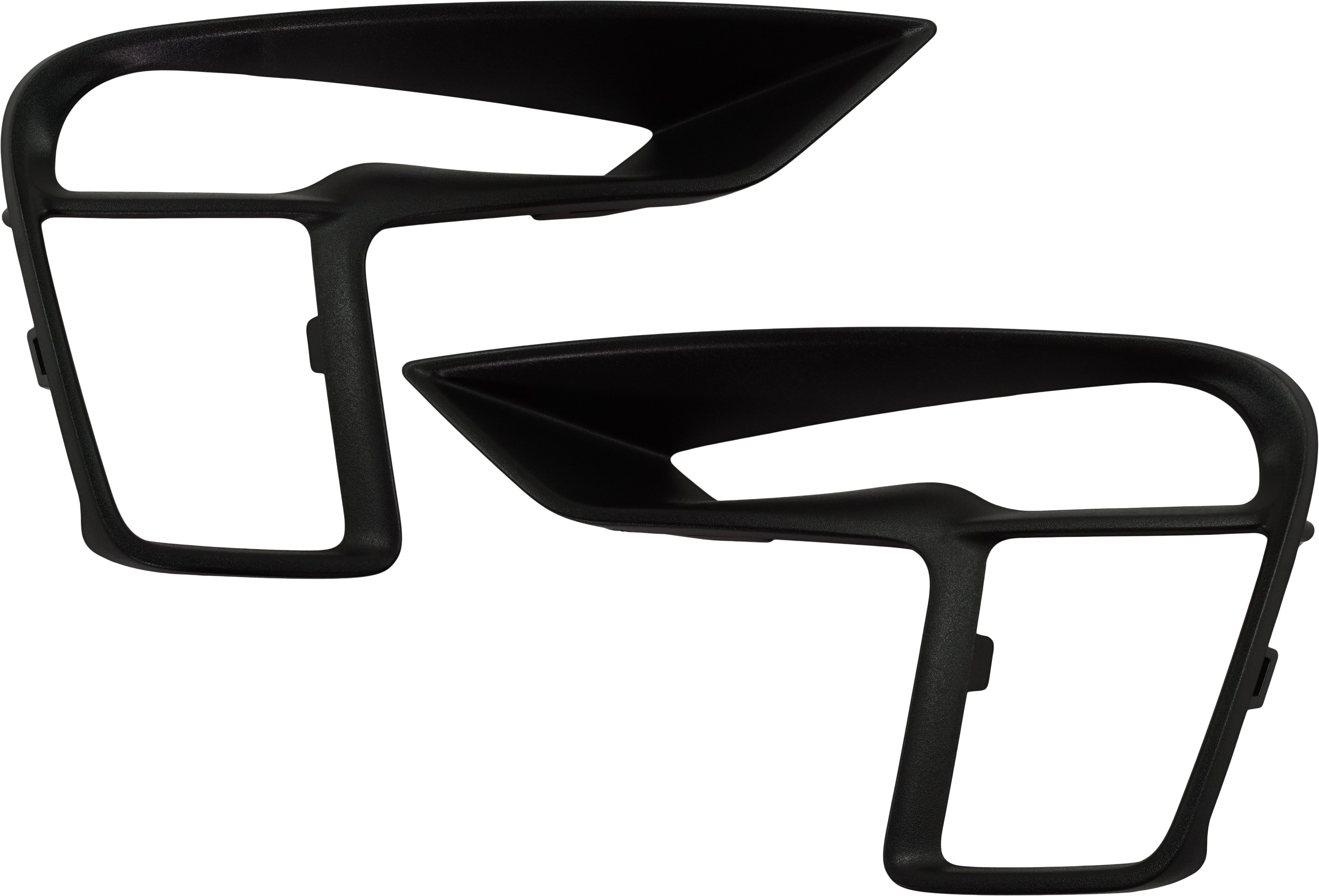 Front Fog Light Molding Pair/Set for Ford Explorer 2018-2019, Right (Passenger) and Left (Driver), Black, Replacement 