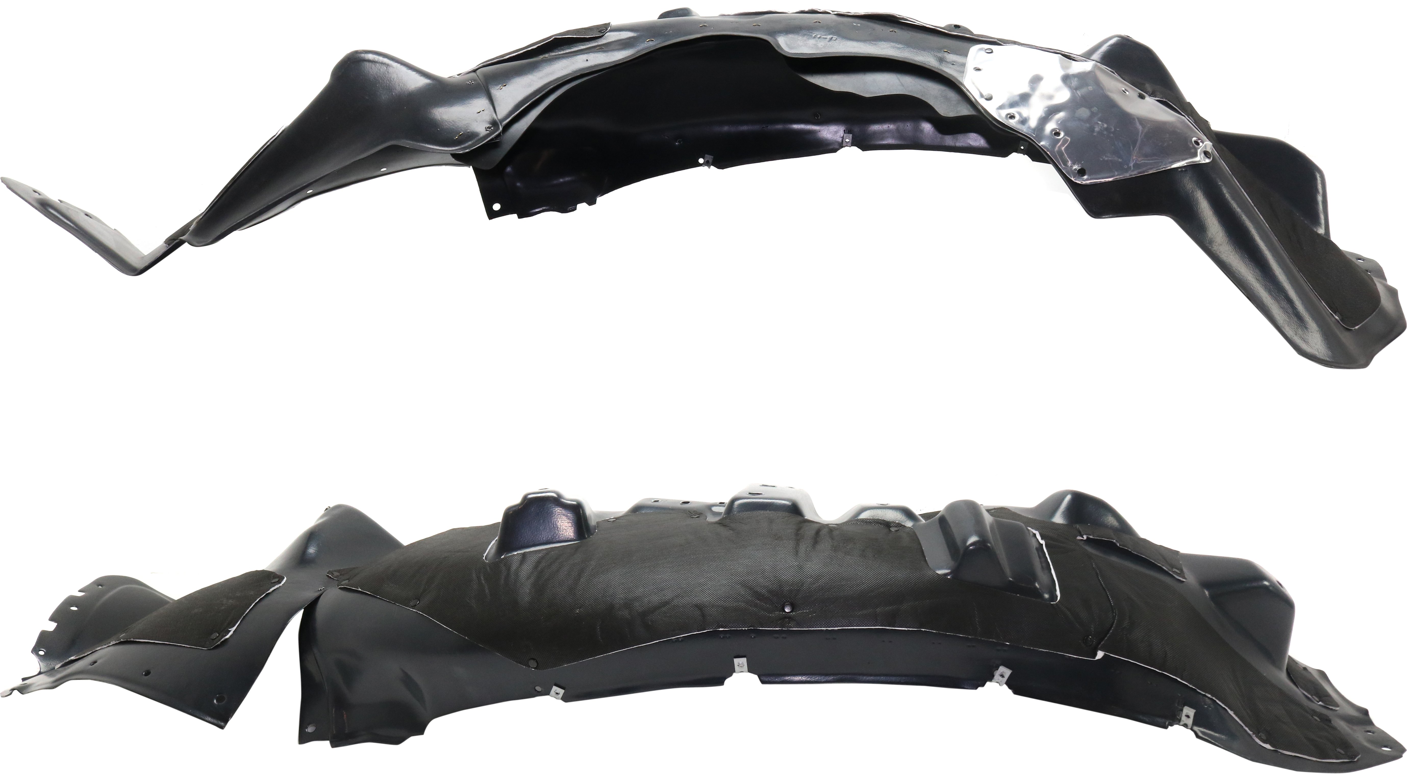 Front Fender Liner Pair/Set for 2018 Ford Expedition, Right (Passenger) and Left (Driver) with Aluminum Pad, Insulation Foam, and Rubber Mat Replacement