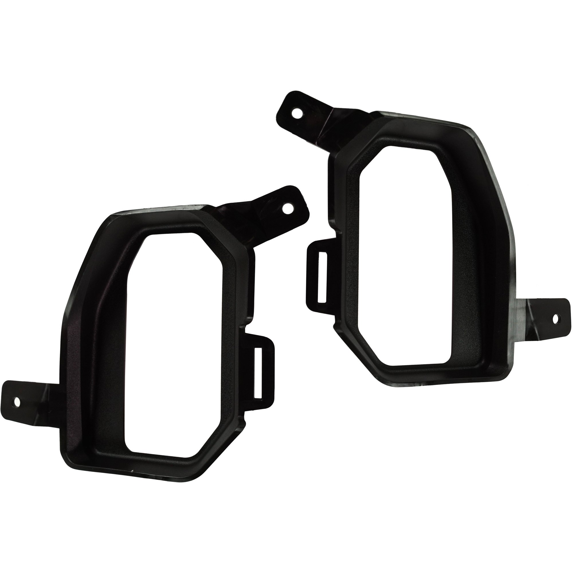 Front Bumper Tow Hook Cover Pair/Set for 2019-2022 GMC Sierra 1500 Pickup, Right (Passenger) and Left (Driver), Textured Black with Tow Hook Hole, Replacement