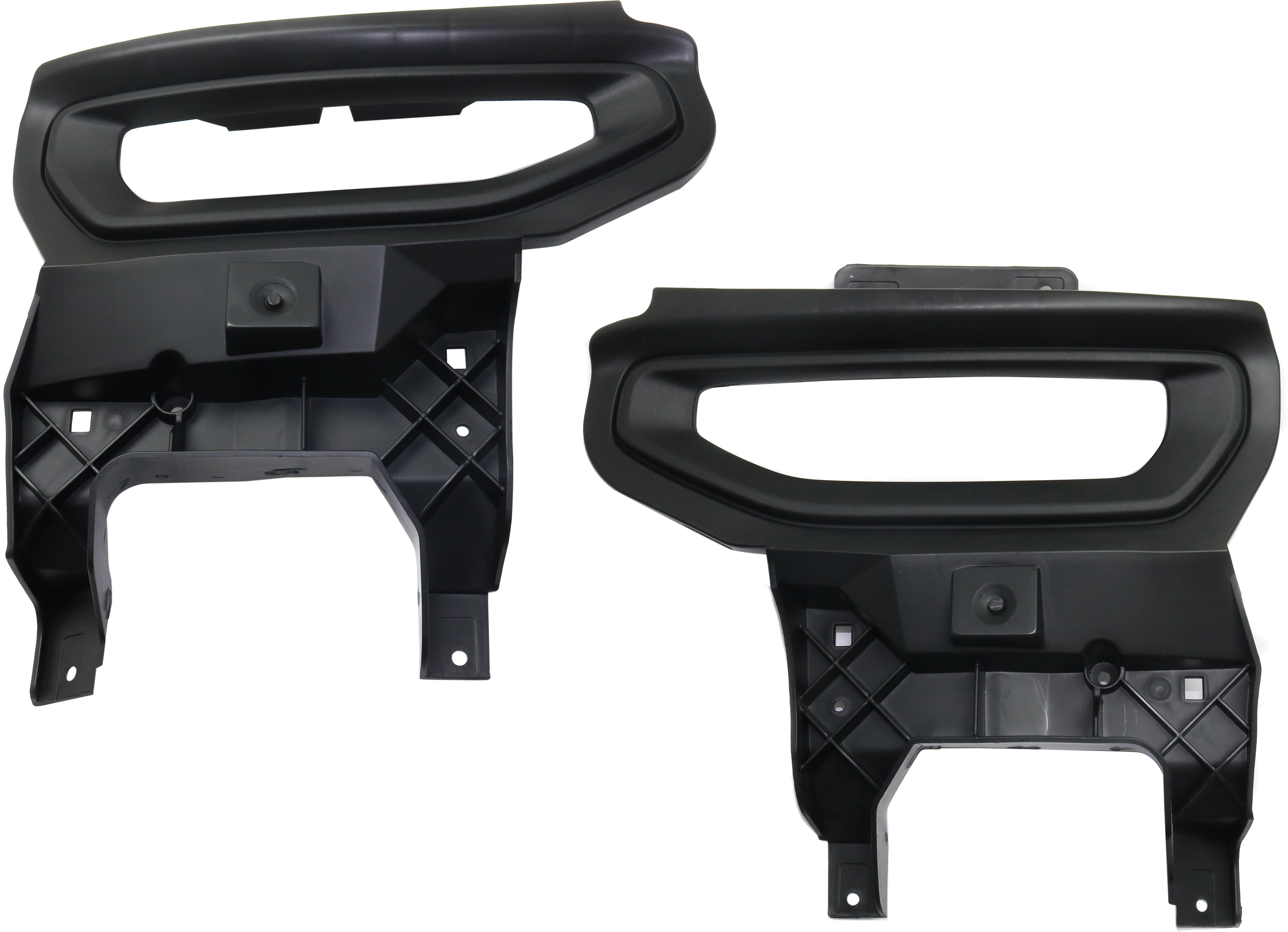 Front Fog Light Molding Pair/Set for GMC Sierra 1500 (2016-2018), Right (Passenger) and Left (Driver), Textured Black, Includes 2019 1500 Limited, Replacement