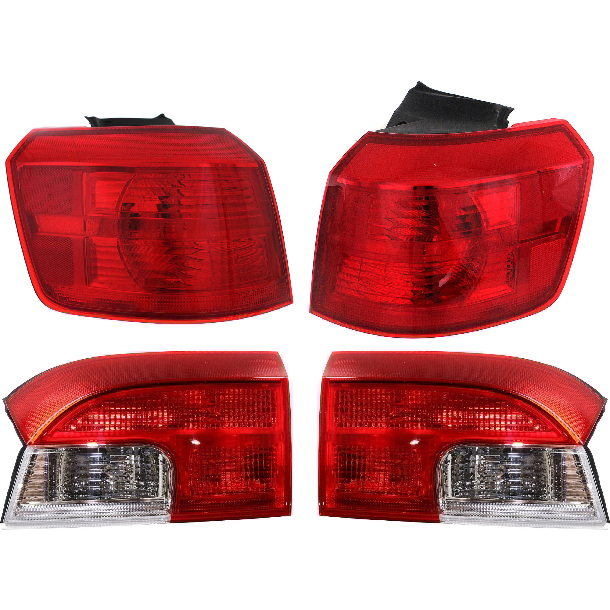 Tail Light Inner and Outer Pair/Set for 2010-2017 GMC Terrain Right (Passenger) and Left (Driver) Replacement