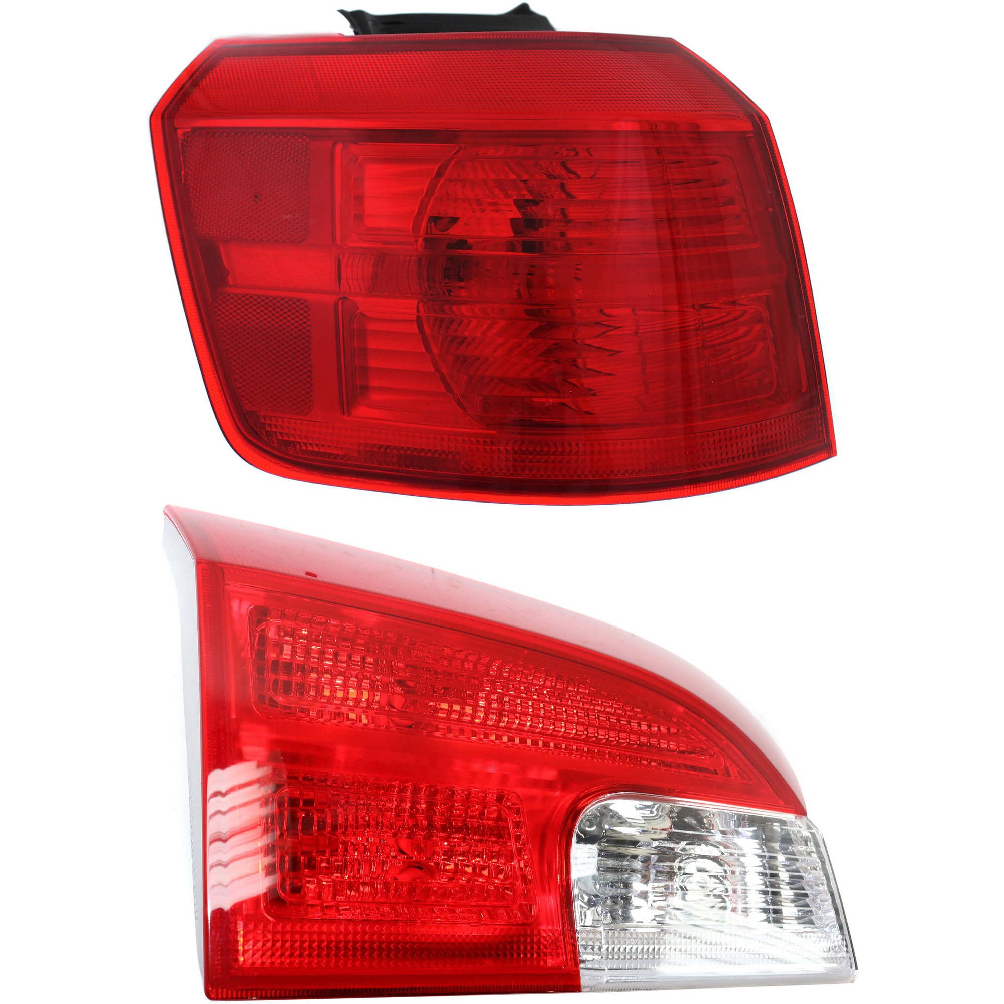 Tail Light Assembly Set for GMC Terrain 2010-2017, Left (Driver), Inner and Outer, Red Lens, Replacement
