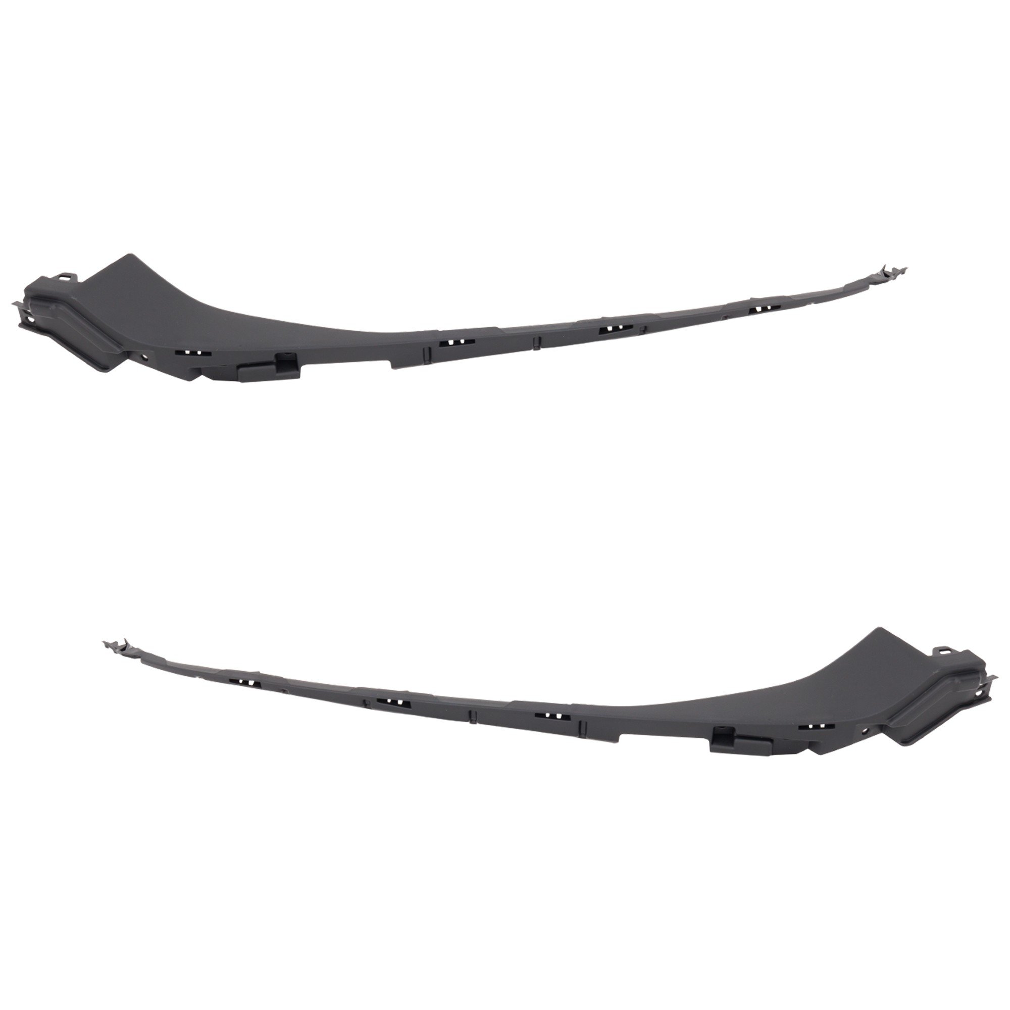 Grille Molding Pair/Set for 2021-2022 Honda Accord, Right (Passenger) and Left (Driver) Side Extension Base Molding, Garnish, Black Replacement