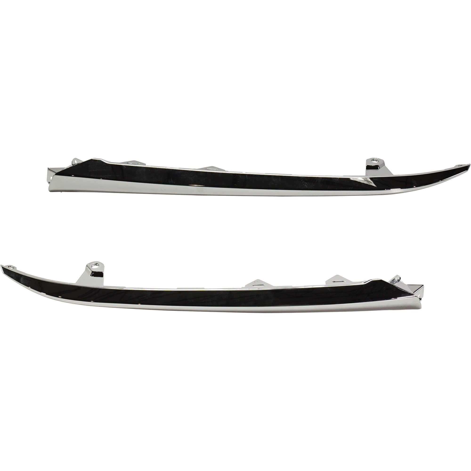 Grille Molding Pair/Set for 2018-2020 Honda Accord, Chrome, Right (Passenger) and Left (Driver), Suitable for EX, EX-L, LX, Touring, Hybrid Models - Replacement Part