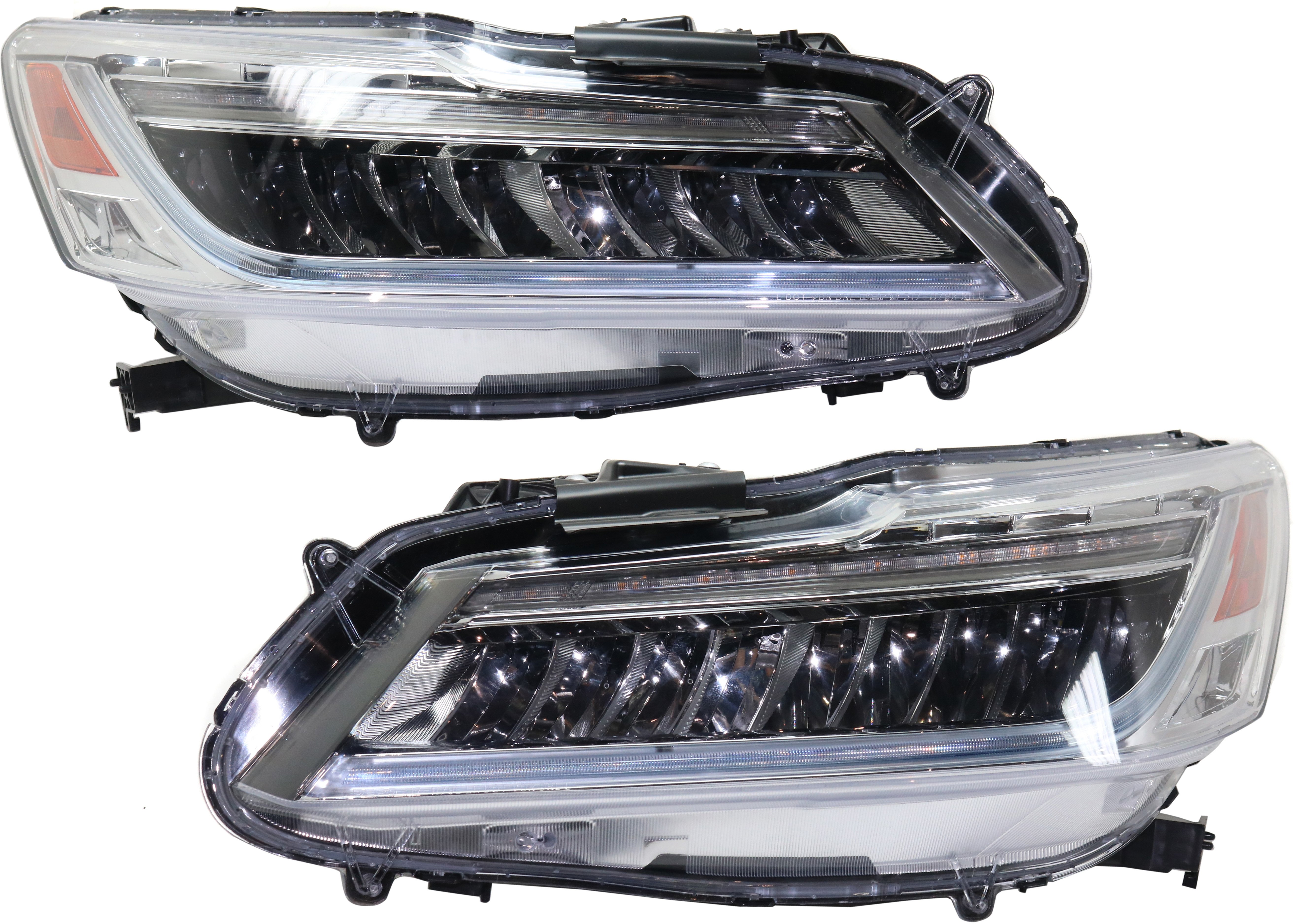 Headlight Assembly for 2017 Honda Accord Hybrid Model, Pair/Set of 2, Right (Passenger) and Left (Driver) LED, Replacement