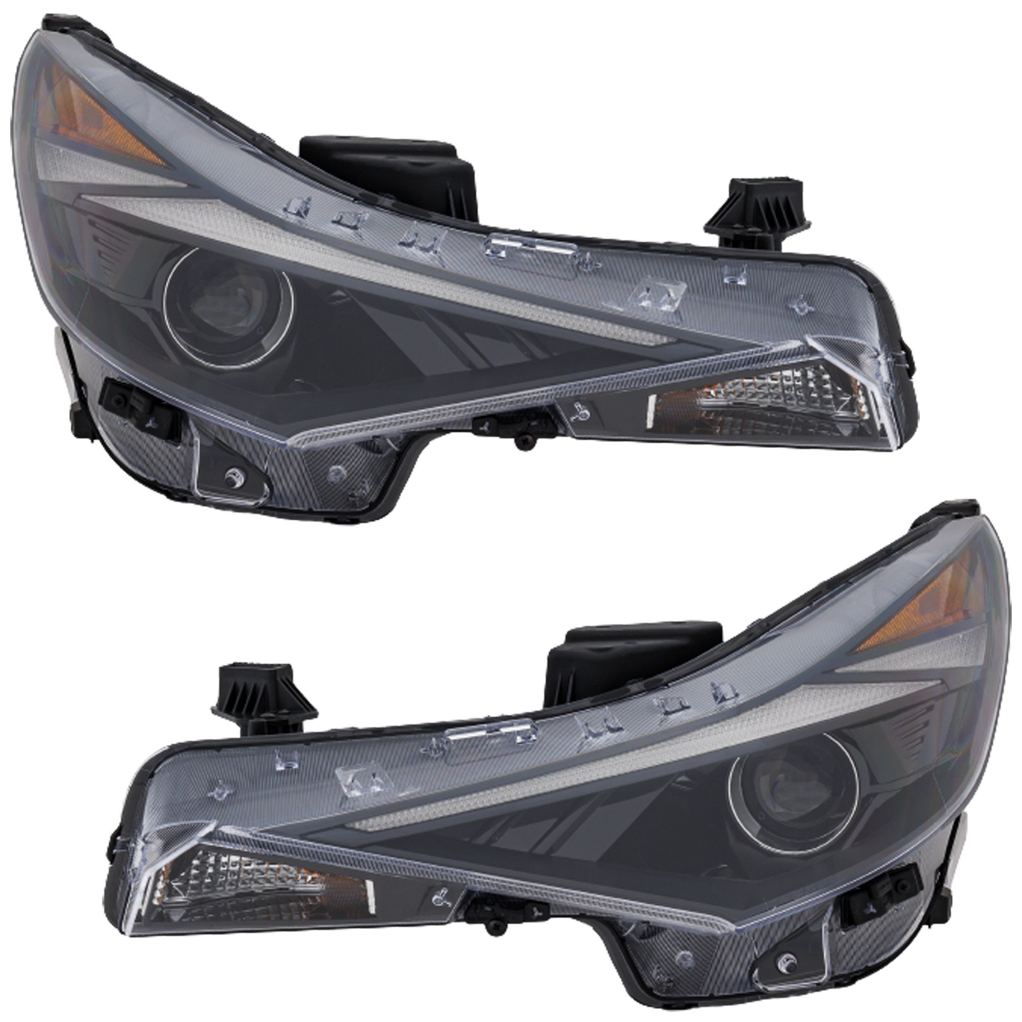 Headlight Assembly Pair/Set for Hyundai Elantra 2021-2023, Right (Passenger) and Left (Driver), Halogen, Hybrid, Non-Hybrid, USA Built Vehicle Replacement