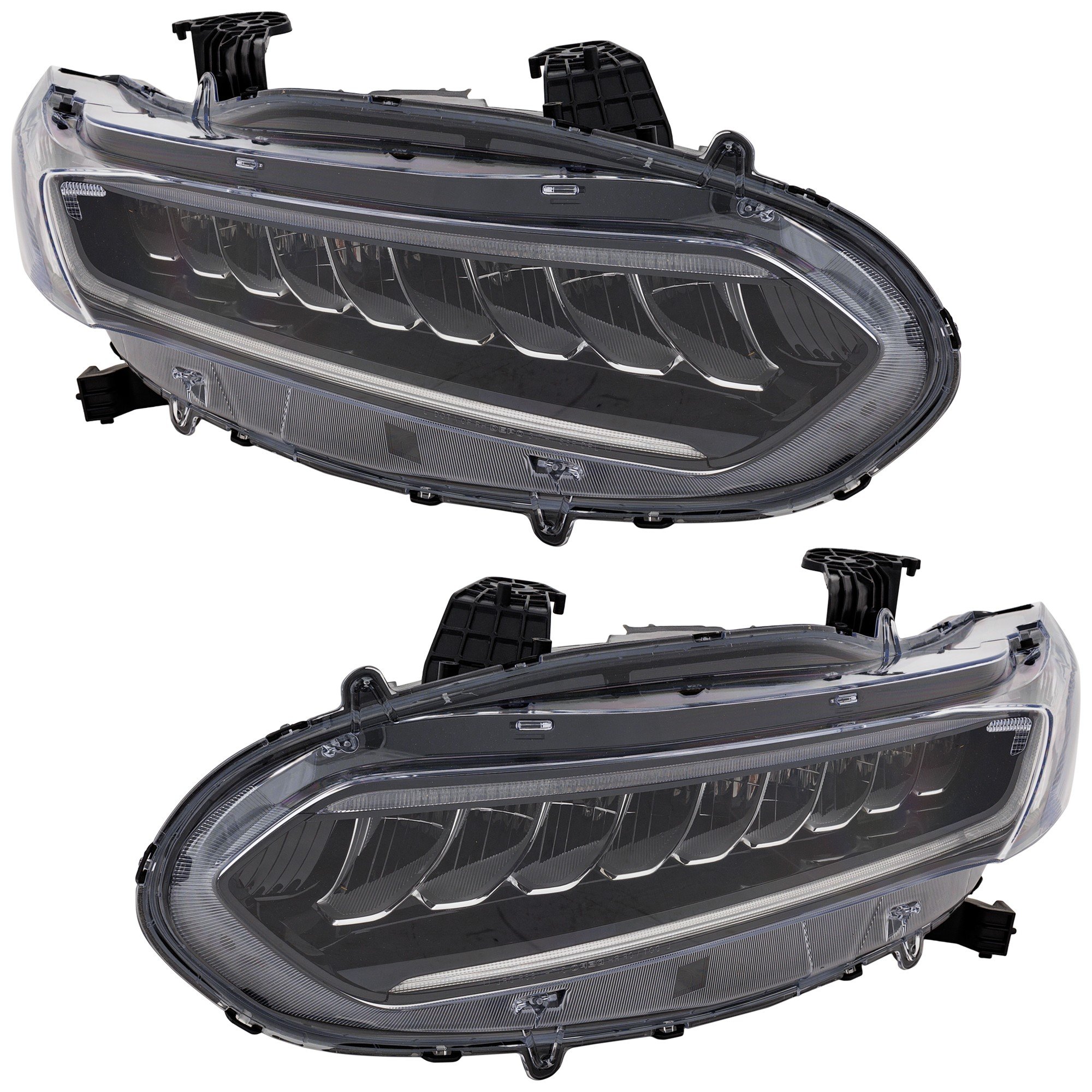 Headlight Assembly Pair/Set for 2021-2022 Honda Accord Sedan SE/Sport/Sport SE Models, Includes Right (Passenger) and Left (Driver) LED Lights, Replacement