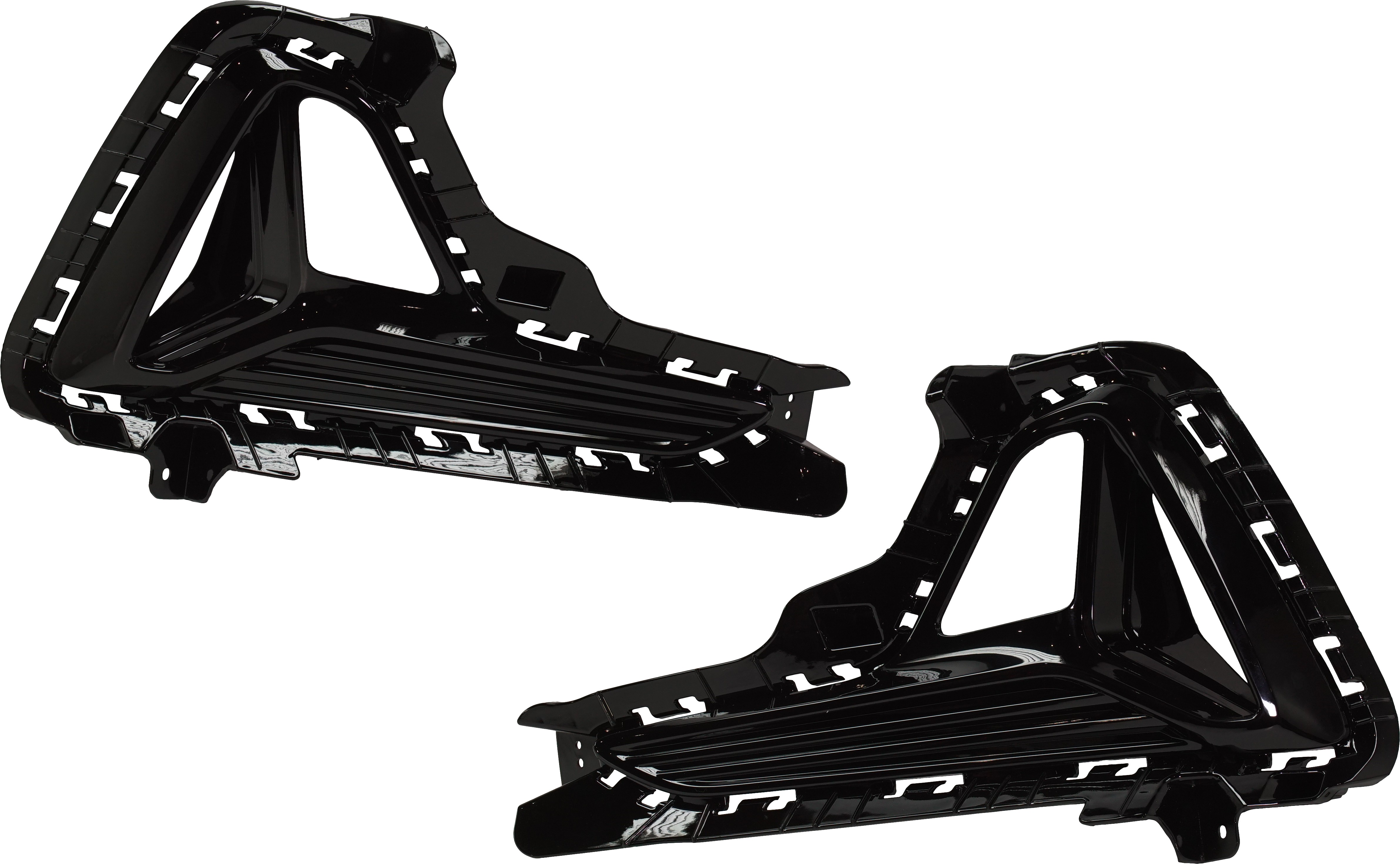 Front Fog Light Cover for 2018-2019 Hyundai Sonata, Right (Passenger) and Left (Driver), Black, Halogen, Replacement Pair/Set