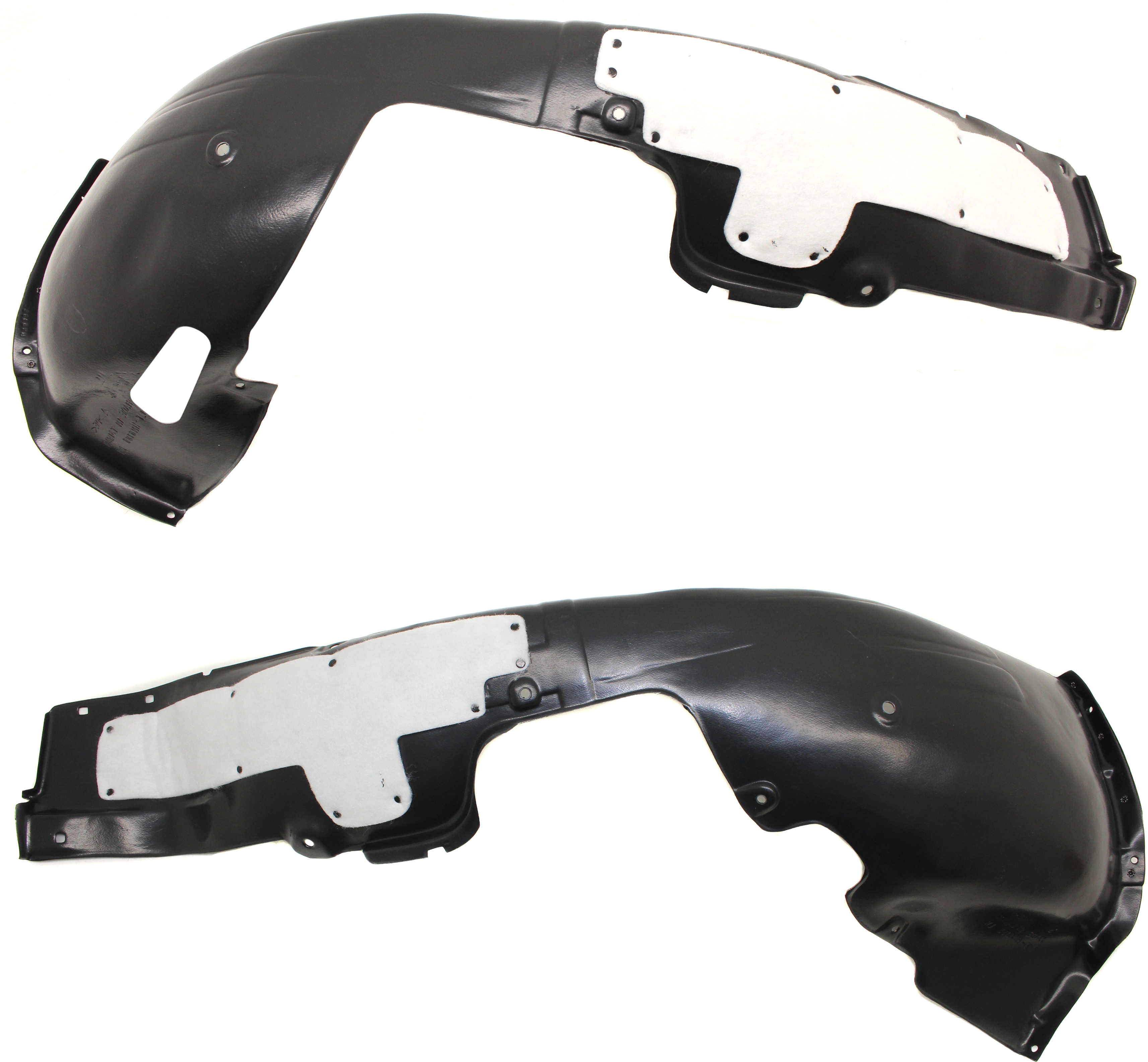 Front Fender Liner Pair/Set for 2017-2018 Hyundai Elantra, 1.6L Turbo Eng, Right (Passenger) and Left (Driver), Korea Built Vehicle with Insulation Foam, Replacement