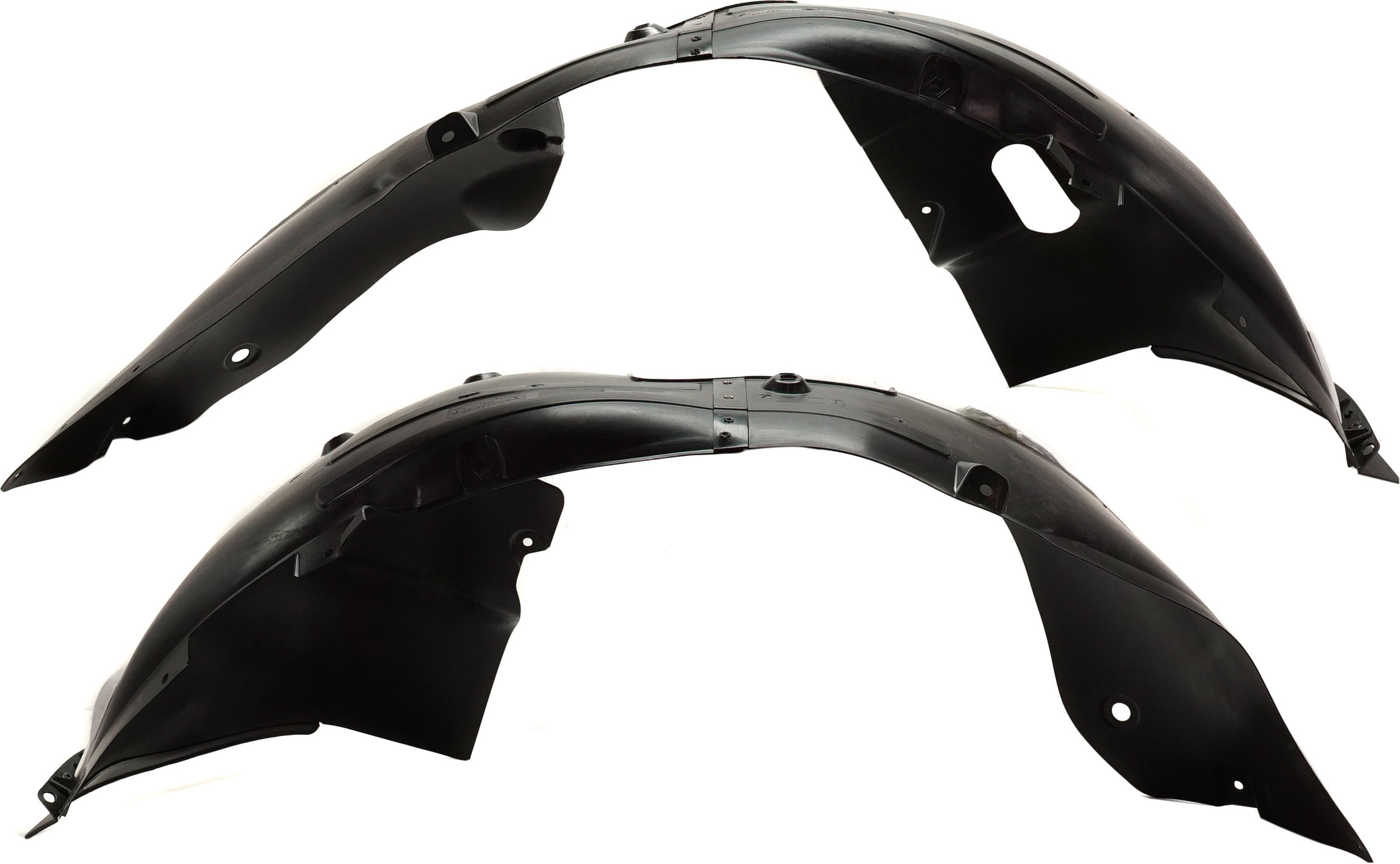 Front Fender Liner for Hyundai Santa Fe 2019-2020, Right (Passenger) and Left (Driver), Plastic, Injection Form, Replacement Pair/Set