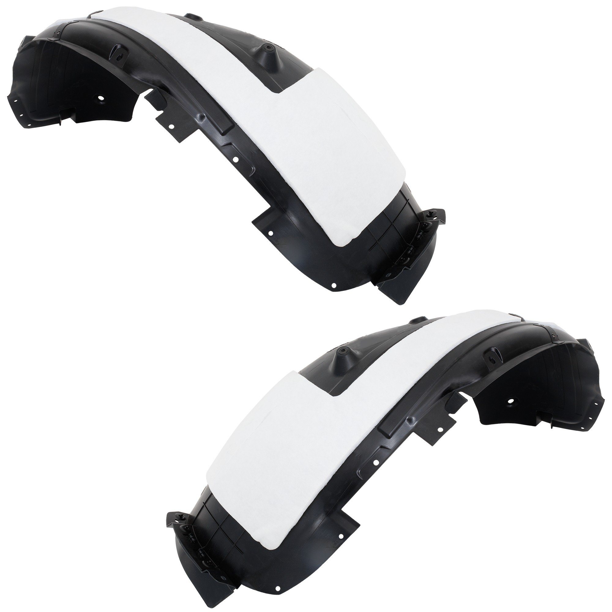 Front Fender Liner Pair/Set for Hyundai Santa Fe 2021-2023, Right (Passenger) and Left (Driver), Plastic, Injection Form, Excludes Hybrid Model, Replacement