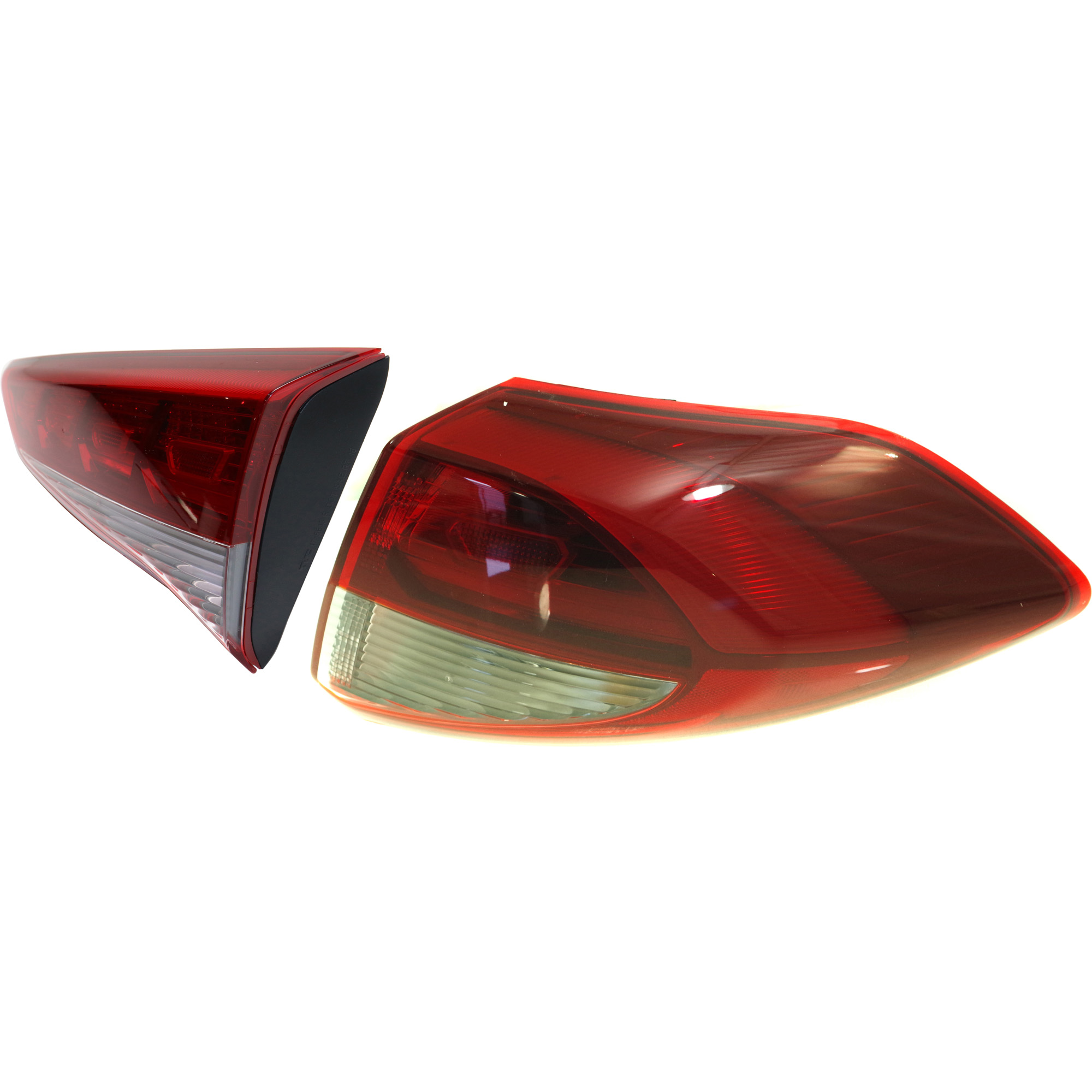 Tail Light Assembly Set for Hyundai Tucson 2016-2018, Right (Passenger), Inner and Outer, Halogen, Replacement