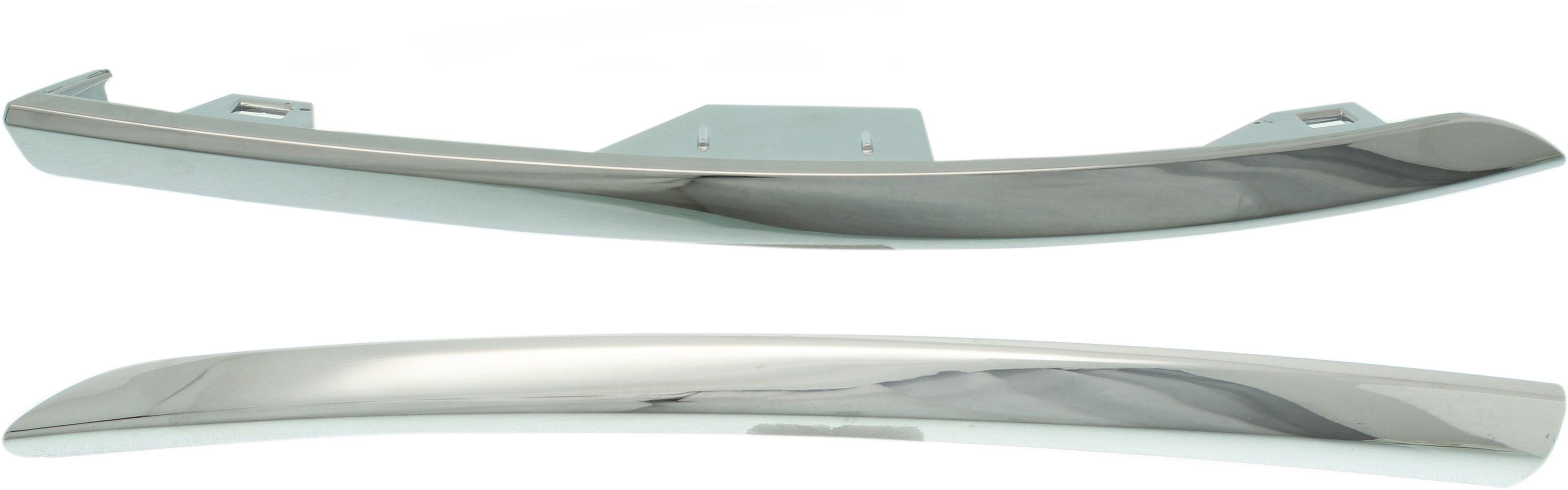 Front Bumper Molding Pair/Set for Jeep Grand Cherokee 2017-2021, Right (Passenger) and Left (Driver), Outer, Chrome Replacement