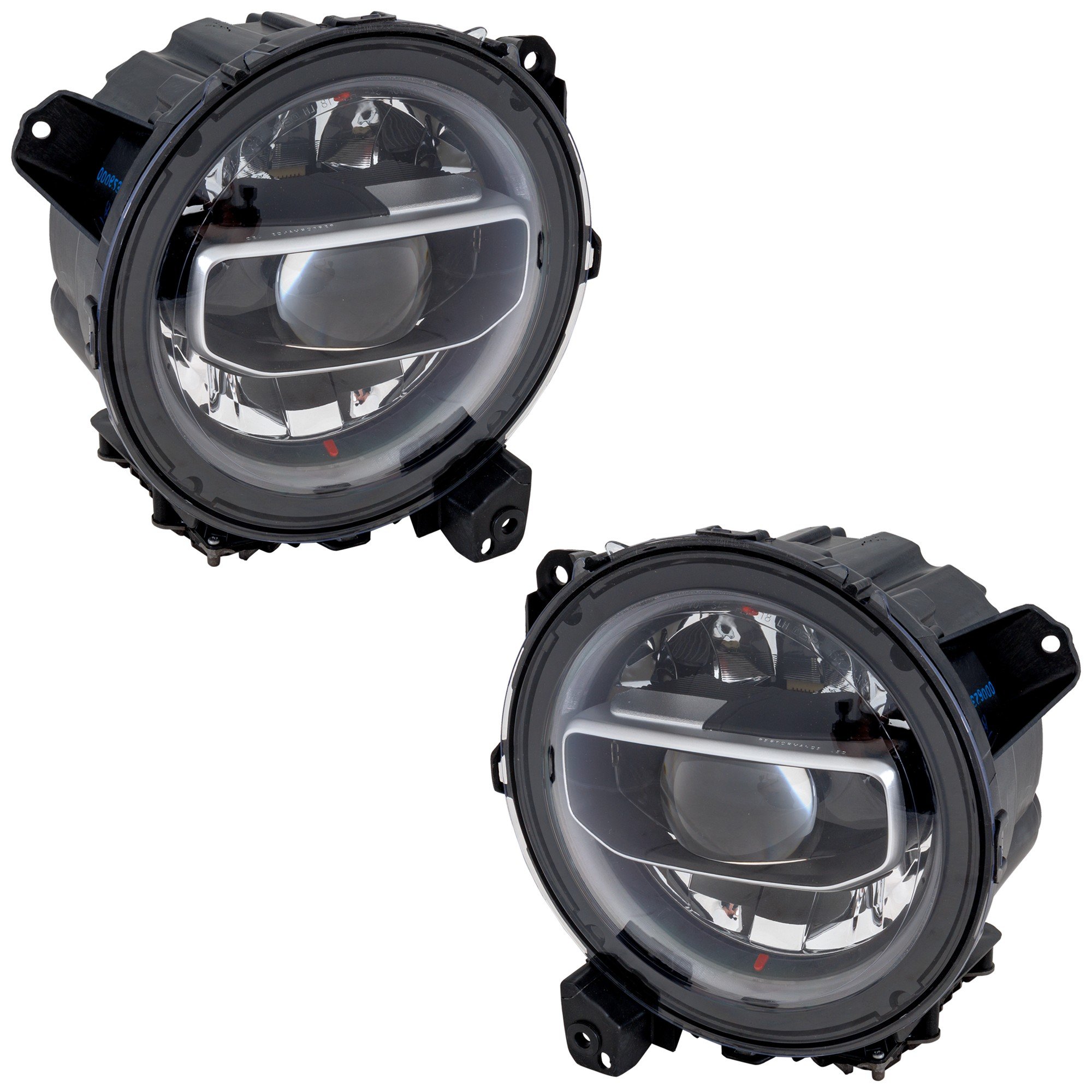 LED Headlight Assembly Pair/Set for Jeep Wrangler JL (2018) / Wrangler (2019-2022) - Right (Passenger) and Left (Driver) Replacement
