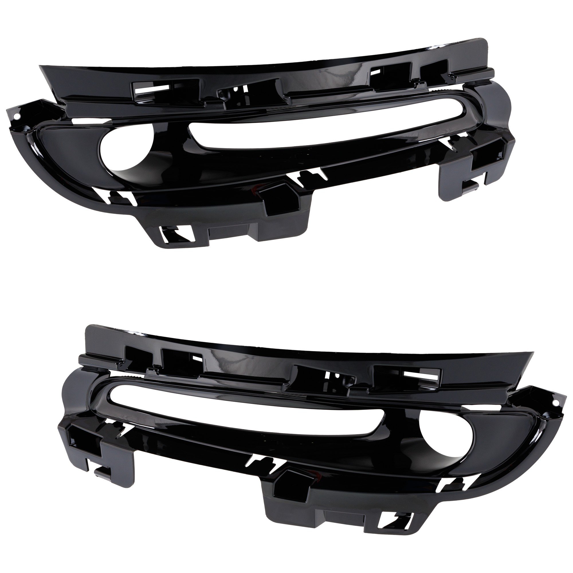 Front Fog Light Molding Pair/Set for 2014-2016 Jeep Grand Cherokee SRT Model, Right (Passenger) and Left (Driver) Side Replacement