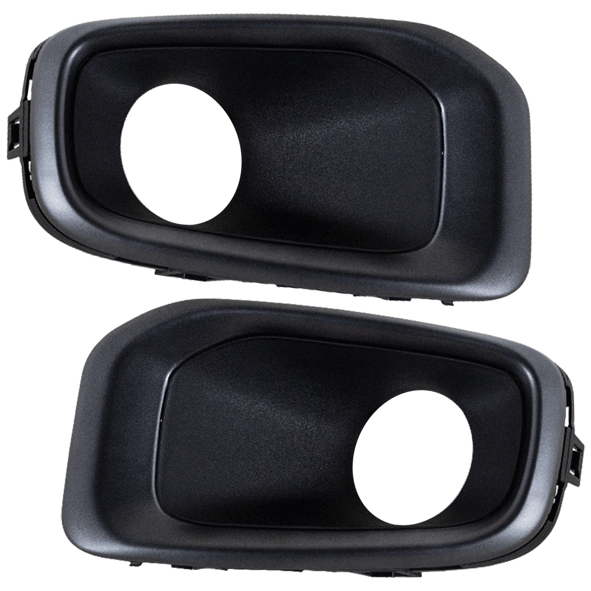 Pair/Set - Front Fog Light Molding for Jeep Renegade 2015-2018, Right (Passenger) and Left (Driver), Textured Black, Type 1 Replacement Set
