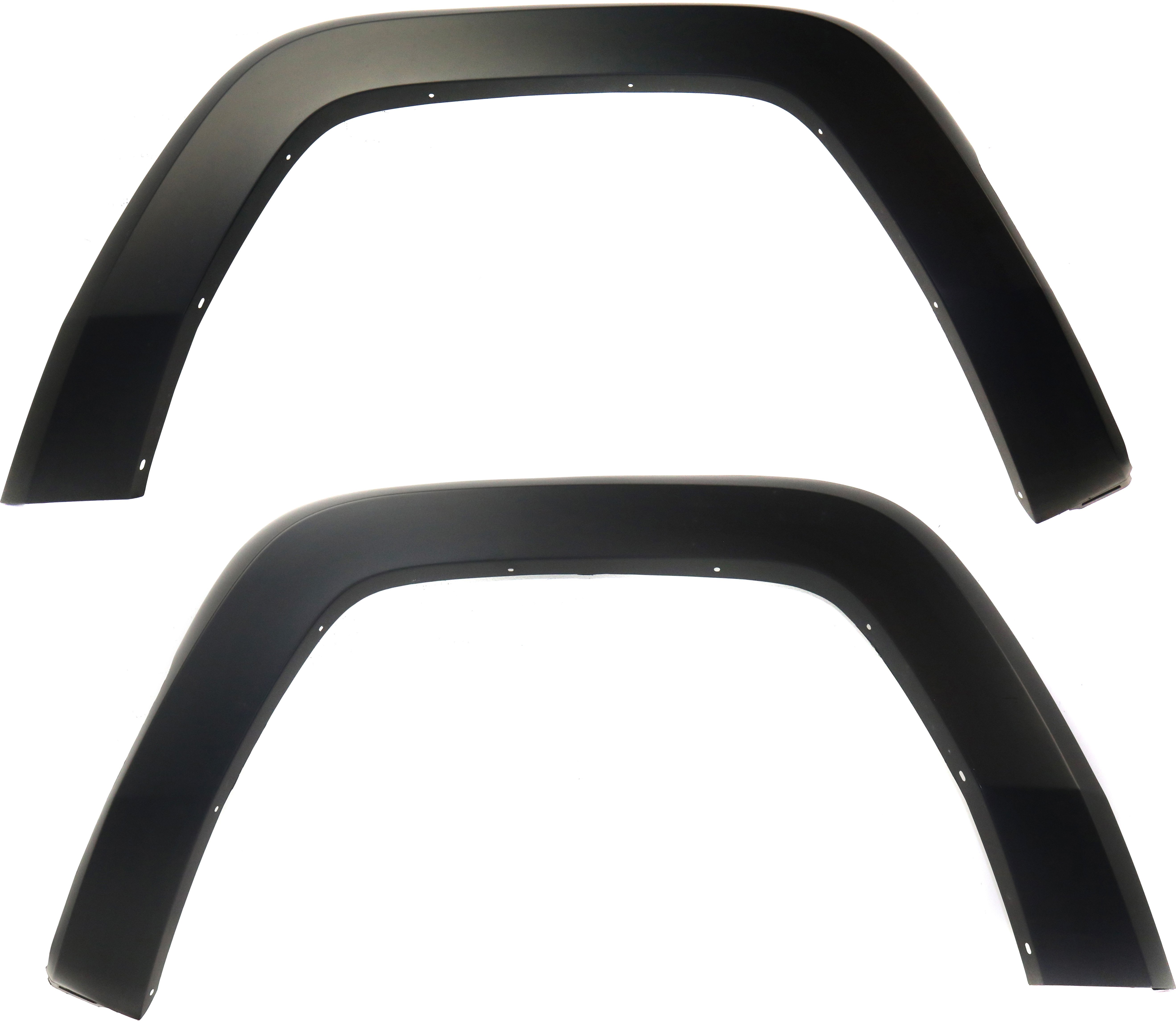 Front Wheel Opening Molding Pair/Set for Jeep Commander 2006-2010, Right (Passenger) and Left (Driver), Primed (Ready to Paint), Standard Flare, Replacement