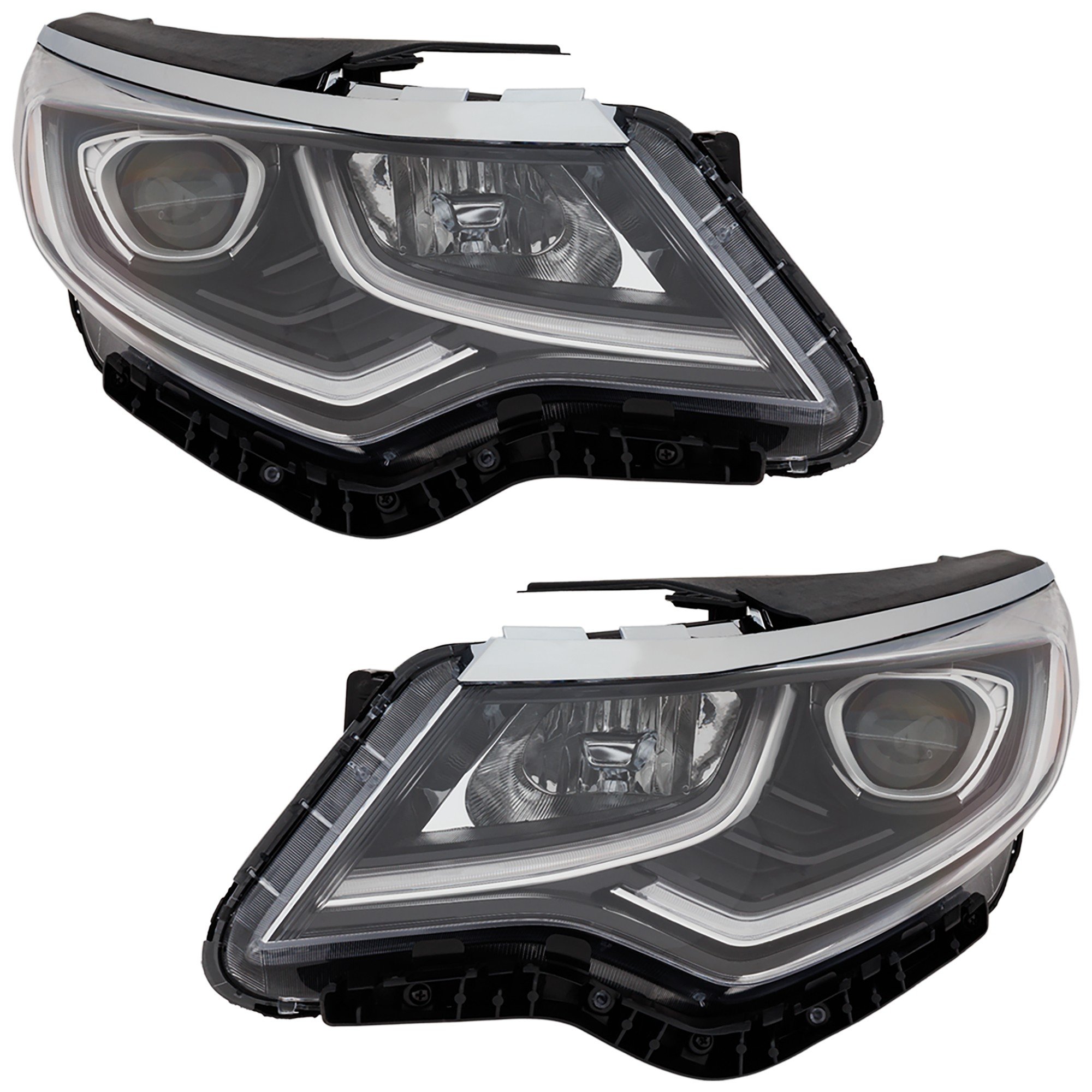 Pair/Set - Replacement Headlight Assembly for KIA Optima 2019-2020, Right (Passenger) and Left (Driver), Halogen, USA Built Vehicle, w/ Daytime Running Light, (Excludes Hybrid/Plug-In Models)