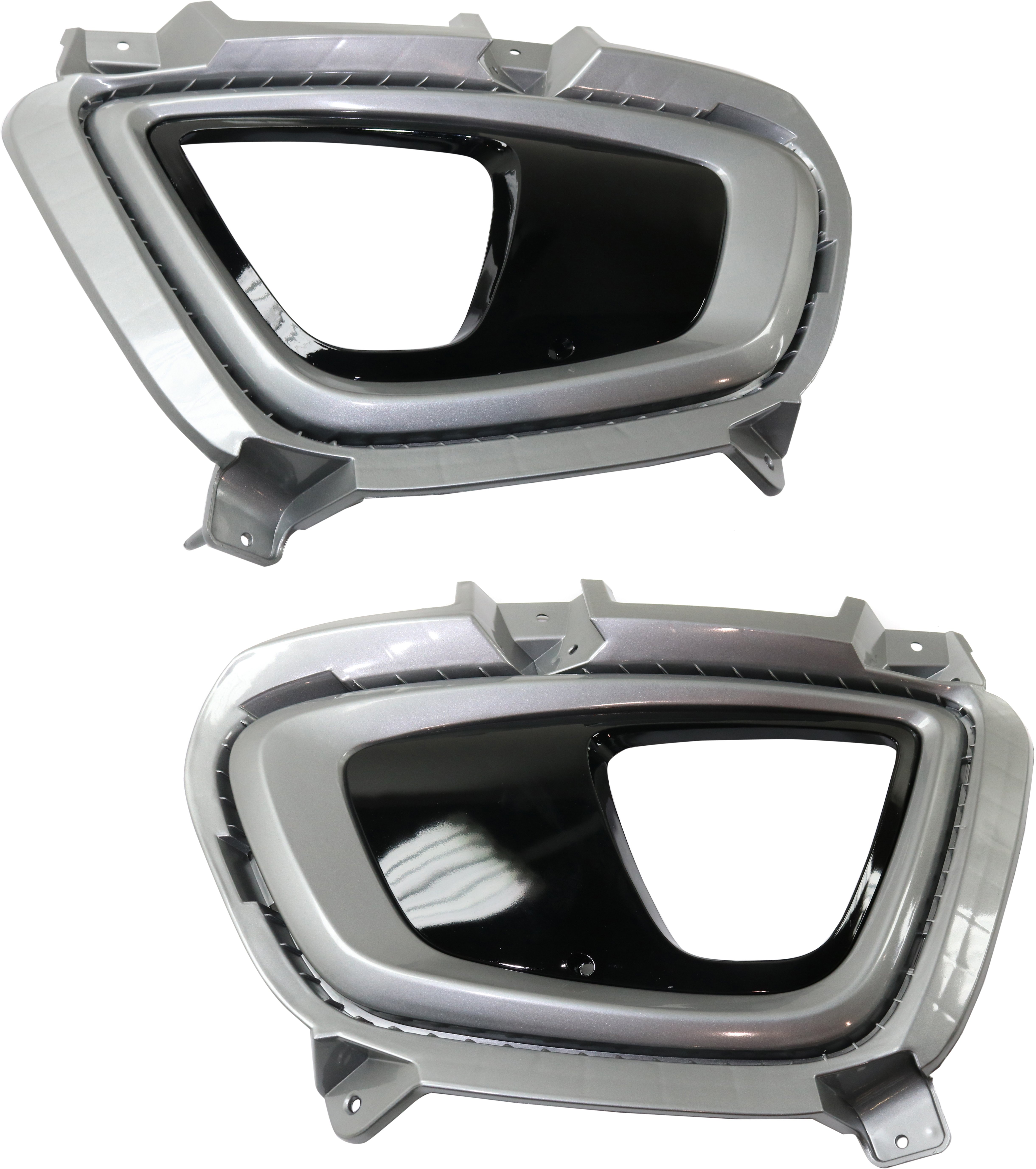 Front Fog Light Molding Pair/Set for 2016-2018 Kia Sorento, Right (Passenger) and Left (Driver), Chrome Replacement