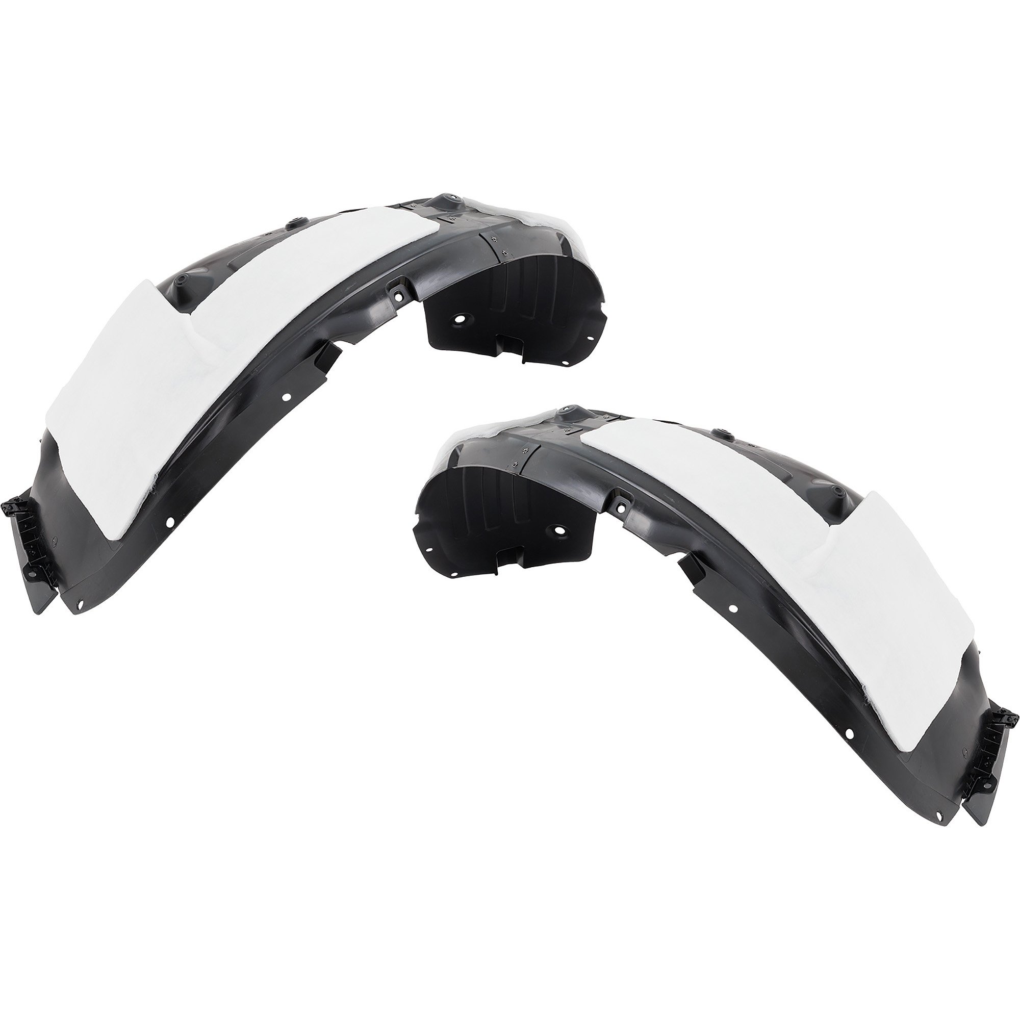 Pair/Set - Front Fender Liner for KIA Sorento 2021-2023, Right (Passenger) and Left (Driver), Injection Form, Rugged Design Bumper, Excludes Hybrid/Plug-In Models, Replacement Set
