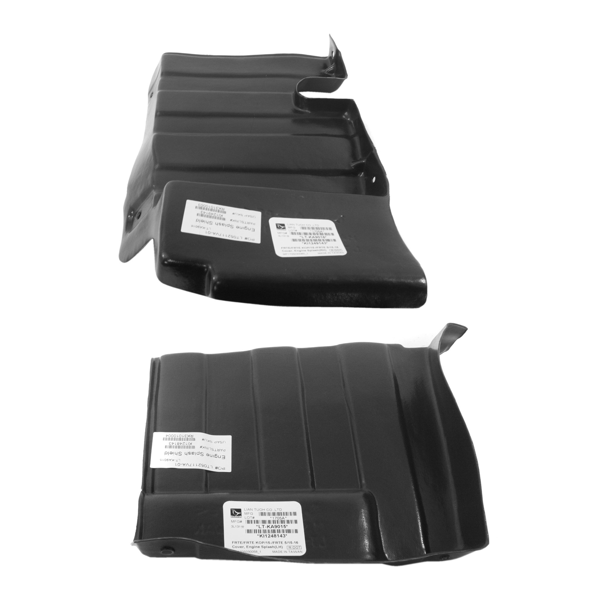 Engine Splash Shield Under Cover Pair/Set for KIA Forte/Forte 5 (2015-2018), Forte Koup (2015-2016), Right (Passenger) and Left (Driver) Side Replacement
