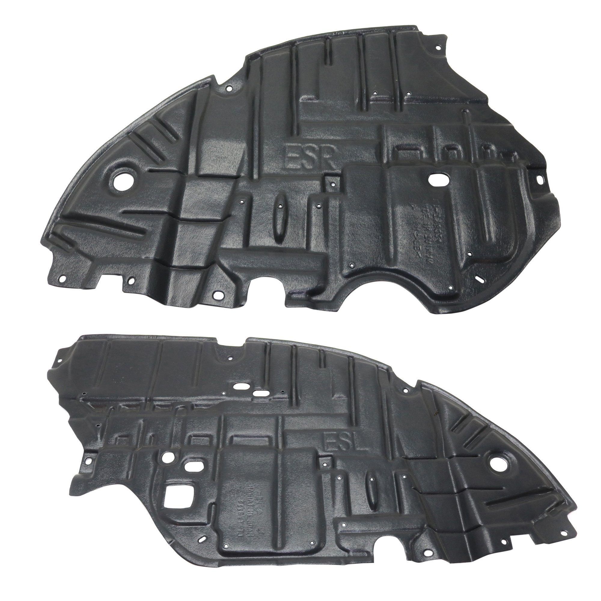 Engine Splash Shield Pair/Set for Lexus ES300H/ES350 (2016-2018), Right (Passenger) and Left (Driver) Under Cover, Vacuum Form, Replacement