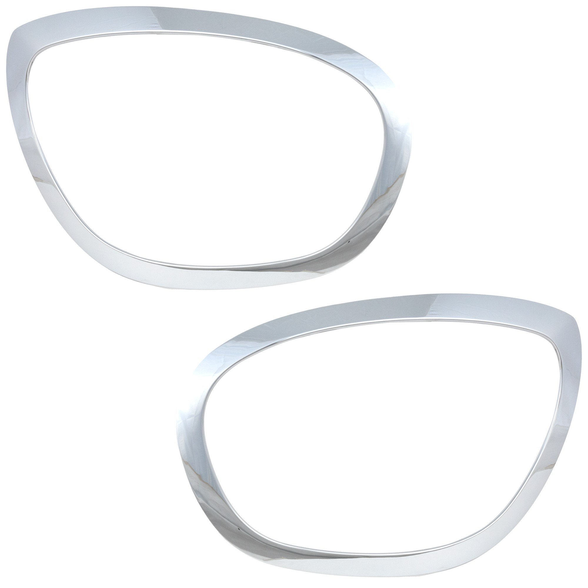 Pair/Set - Headlight Bezel for Mini Cooper Countryman, Right (Passenger) and Left (Driver), Chrome, for SE Model, 2018-2020, 17-Piece Replacement Set