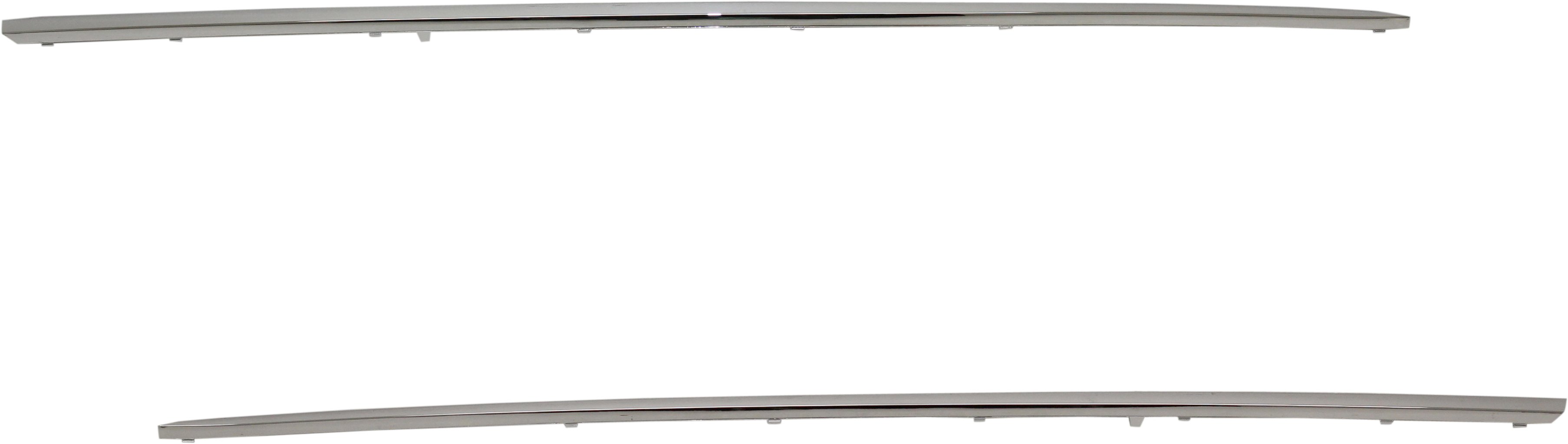 Rocker Panel Molding Pair/Set for Mercedes-Benz C-Class Sedan (2015-2021), Right (Passenger) and Left (Driver) Front Chrome, Replacement