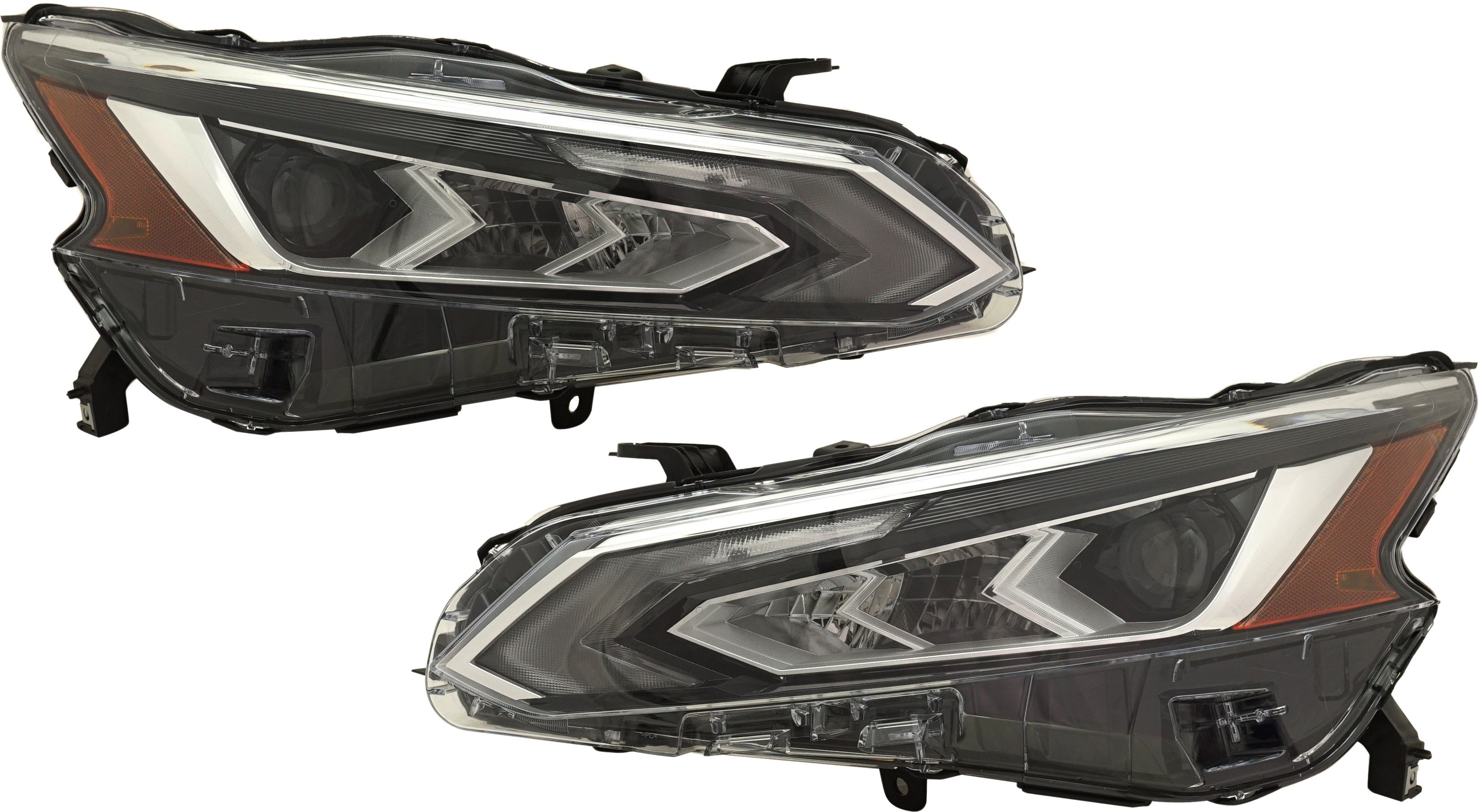 Headlight Assembly Pair/Set for Nissan Altima 2019-2022, LED Type 1, Right (Passenger) and Left (Driver), Replacement