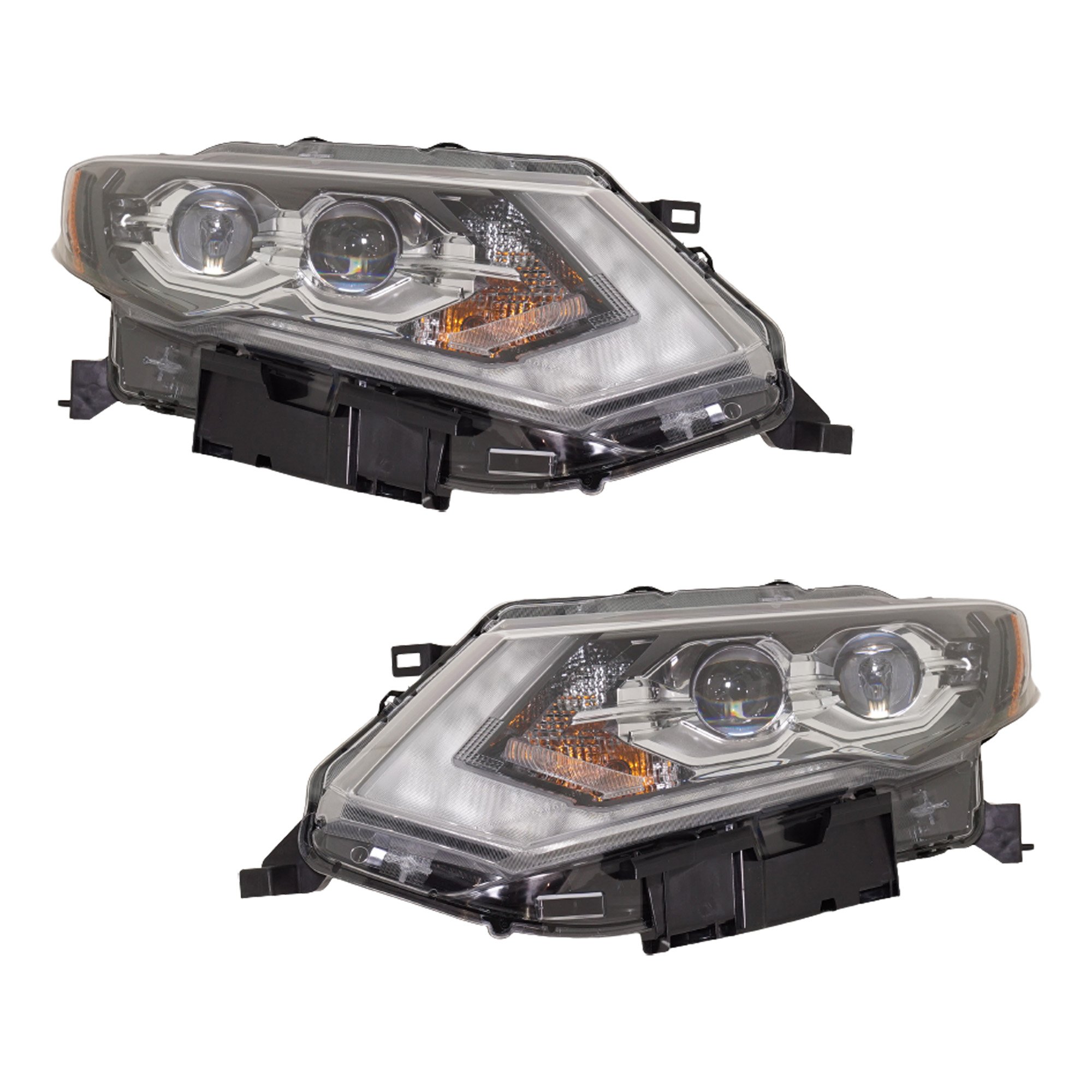 LED Headlight Assembly 2-Piece Pair/Set for 2019-2020 Nissan Rogue, Includes Right (Passenger) and Left (Driver) Replacement