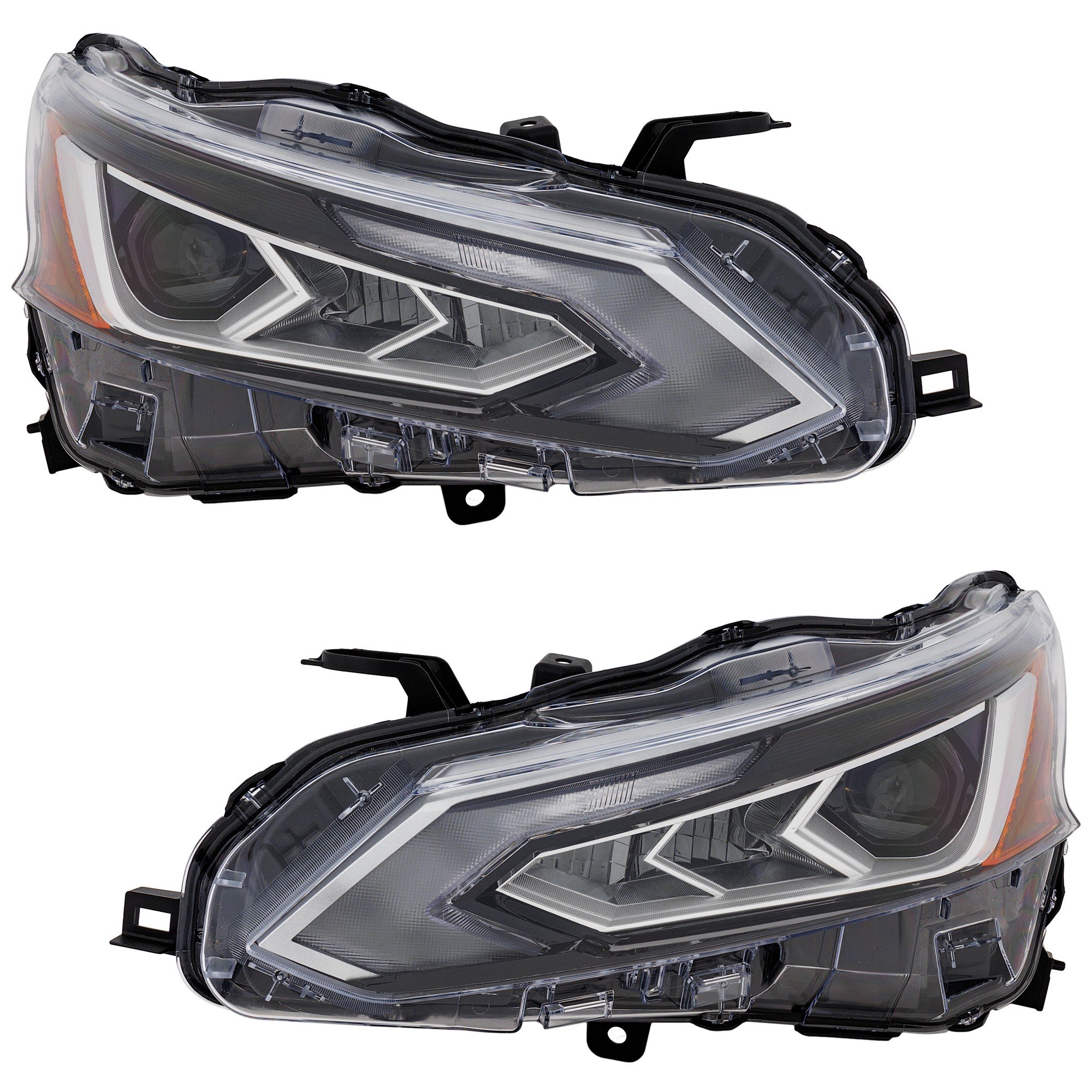 Headlight Assembly Pair/Set for Nissan Altima 2019-2022, LED, Type 2, Right (Passenger) and Left (Driver), Replacement
