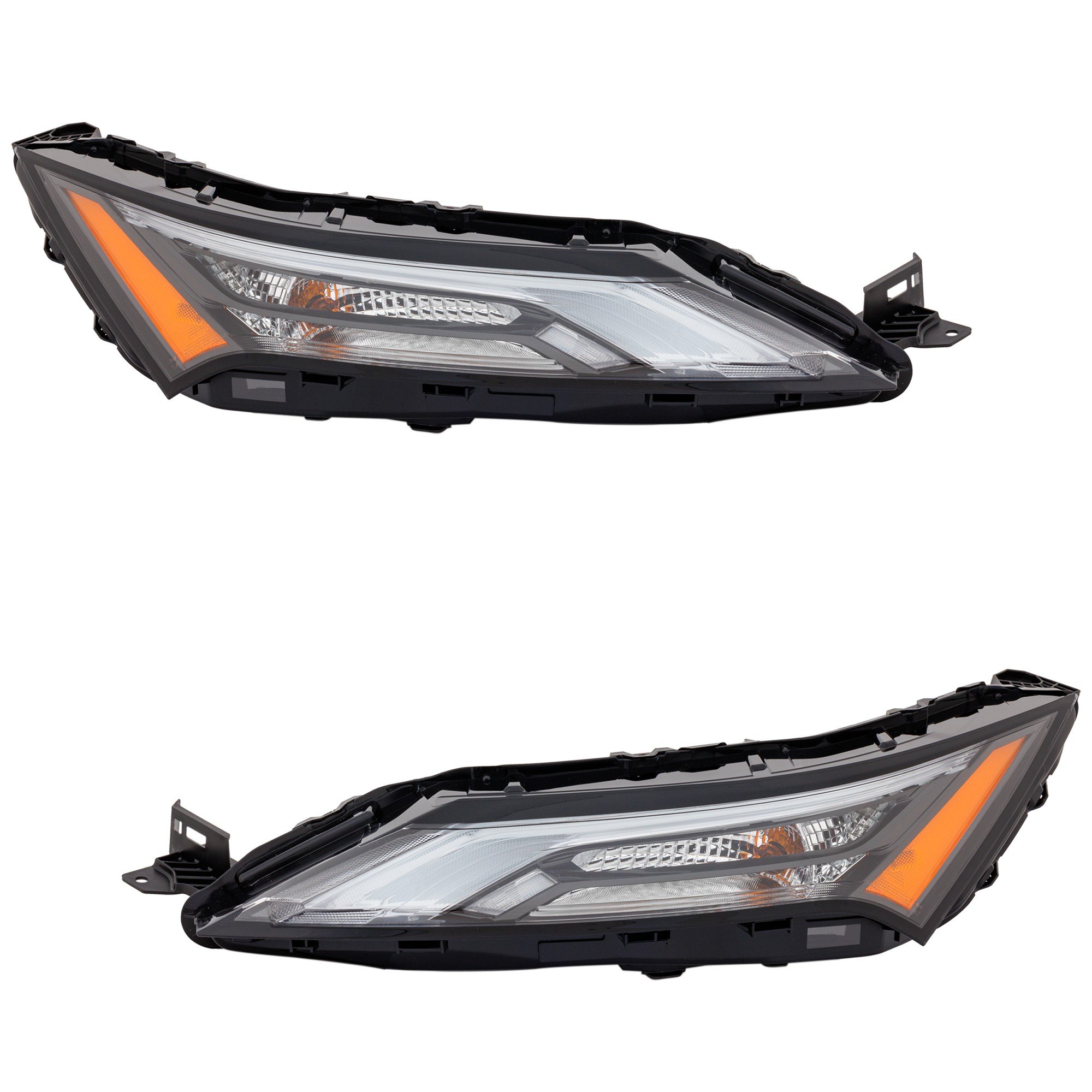 LED Headlight Assembly Pair/Set for 2021-2023 Nissan Rogue S/SV/SL Models, Upper, Right (Passenger) and Left (Driver), Japan Built Vehicle Replacement