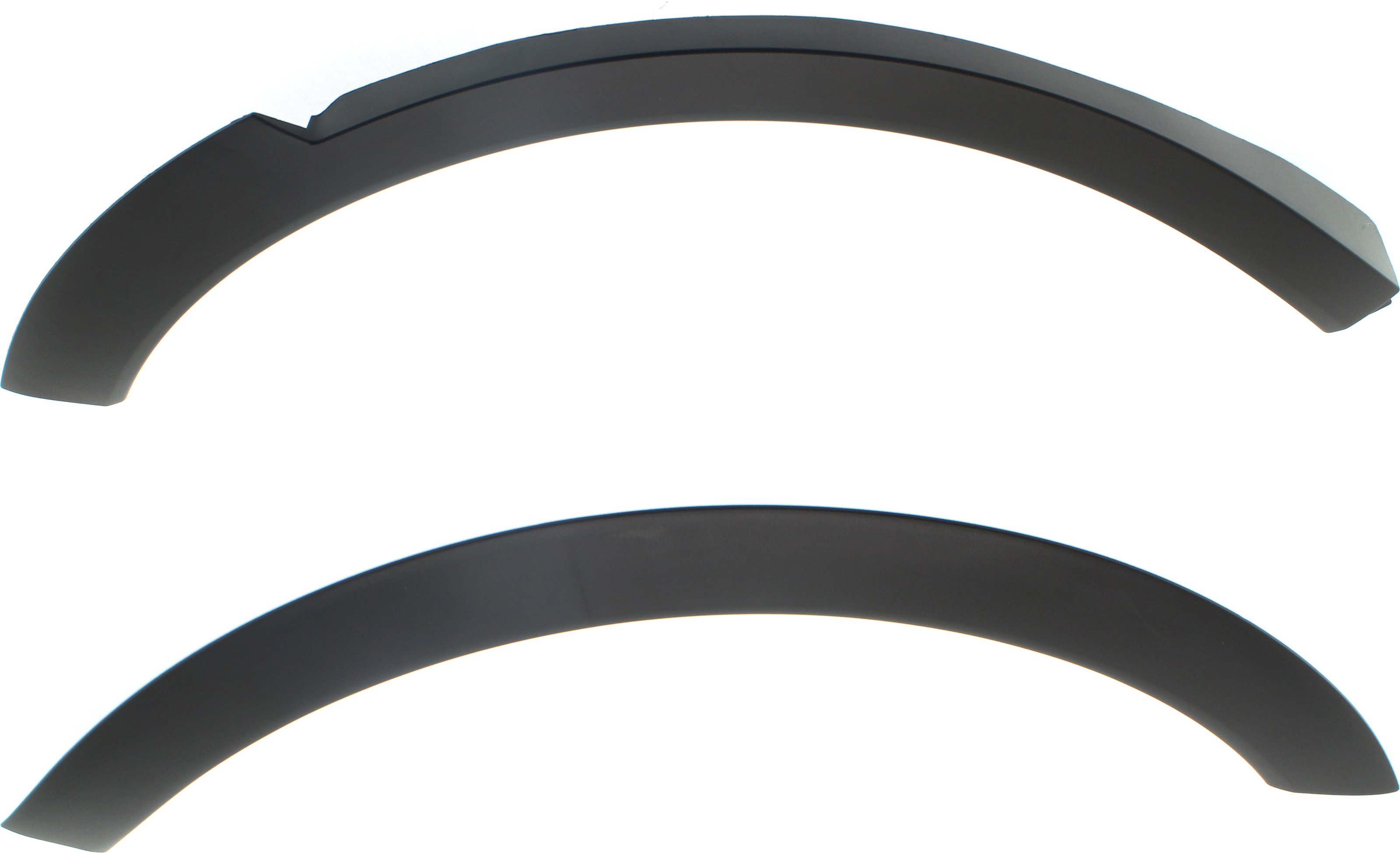 Pair/Set - Rear Wheel Opening Molding for Porsche Cayenne 2011-2018, Right (Passenger) and Left (Driver), Center Section, 3-Piece Fender Trim, Textured Black Replacement
